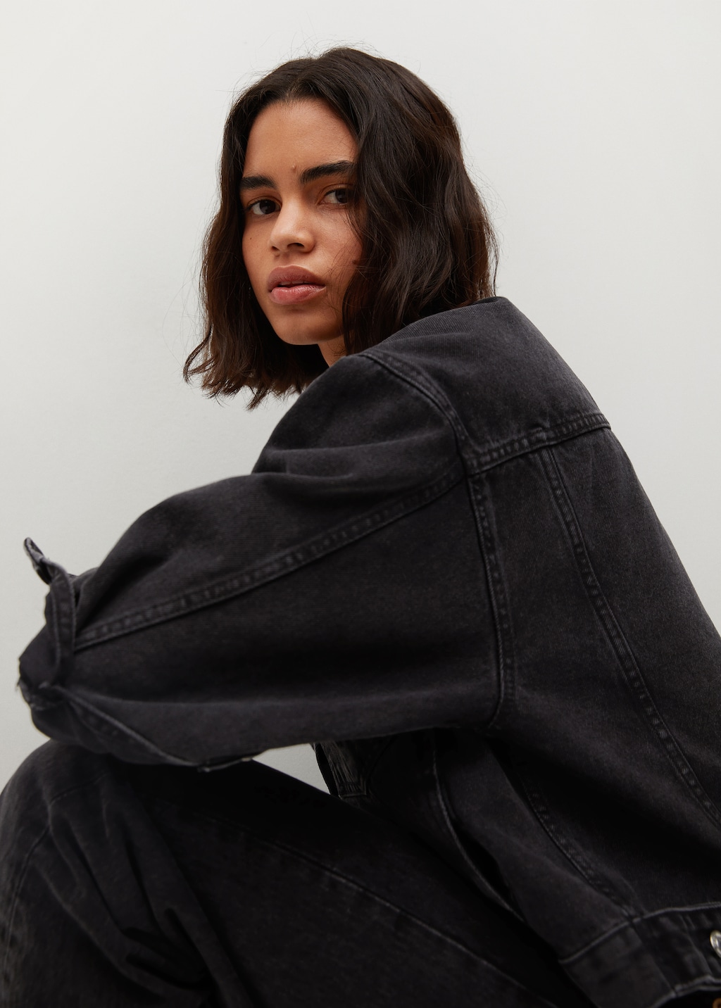 Denim oversized jacket - Details of the article 2