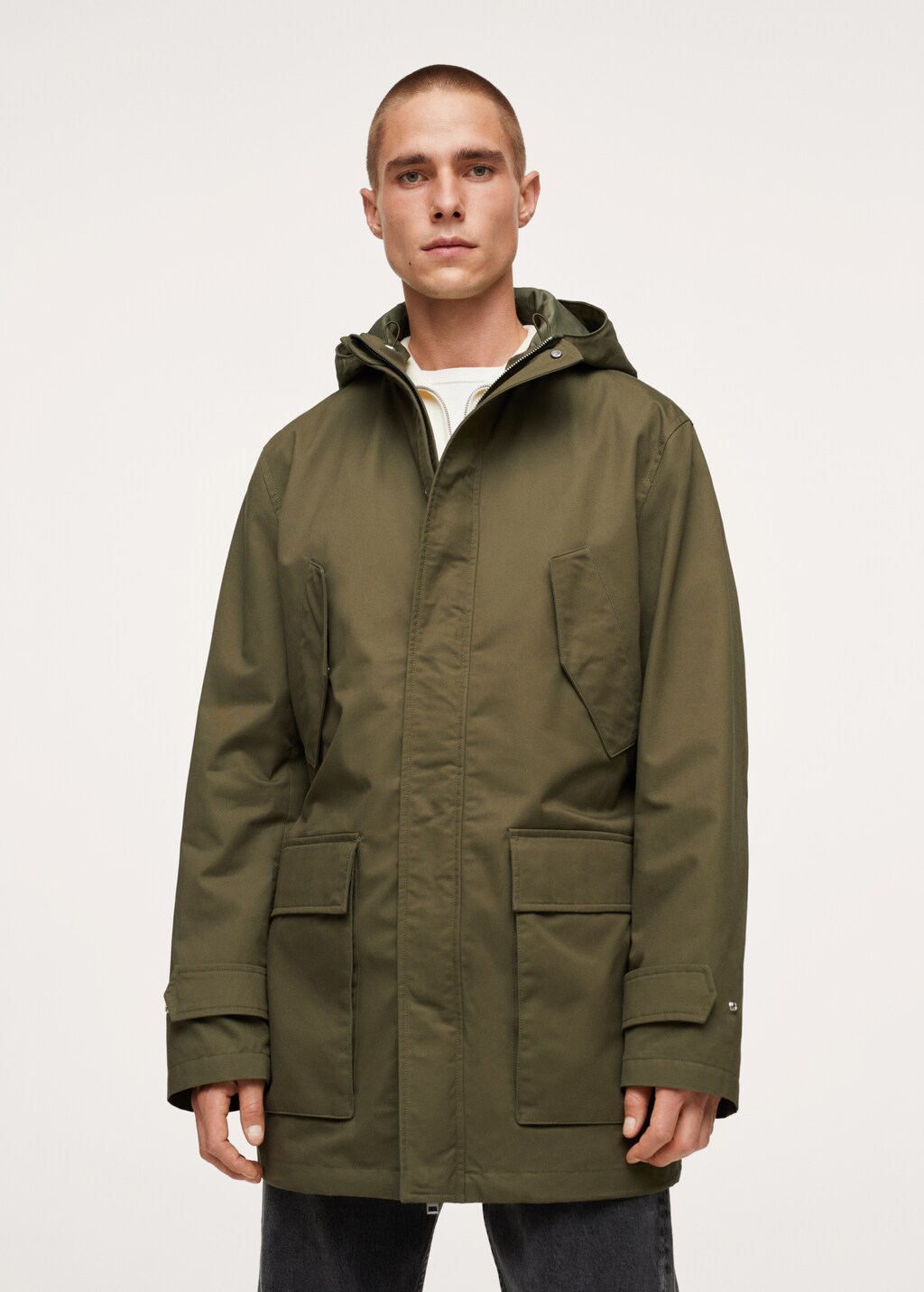 Pockets cotton parka