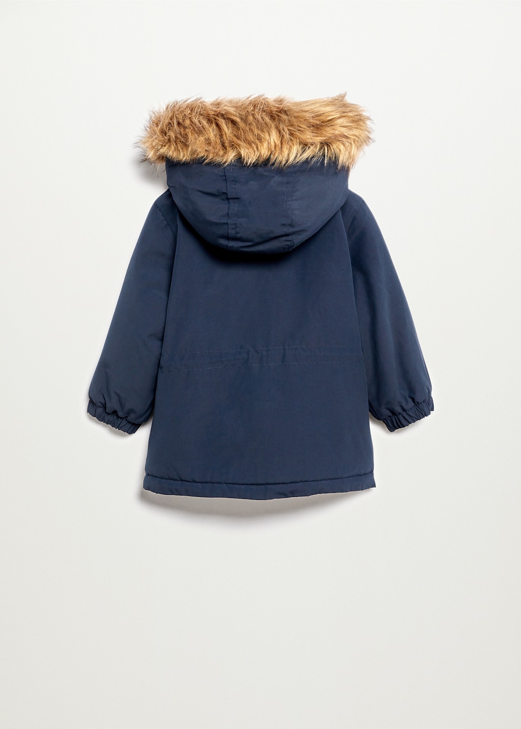 Faux fur hooded coat removable - Reverse of the article