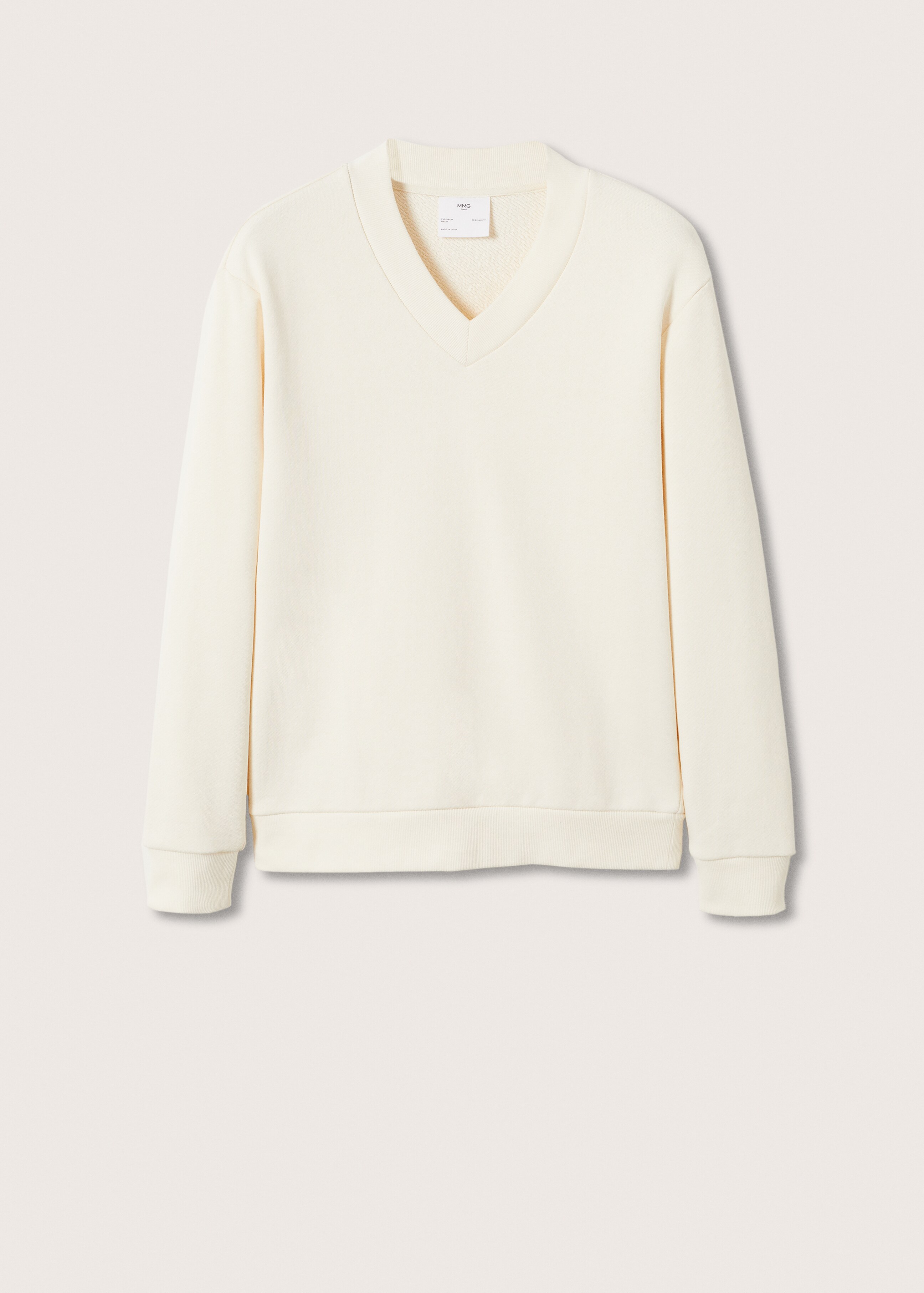V-neck cotton sweatshirt - Article without model