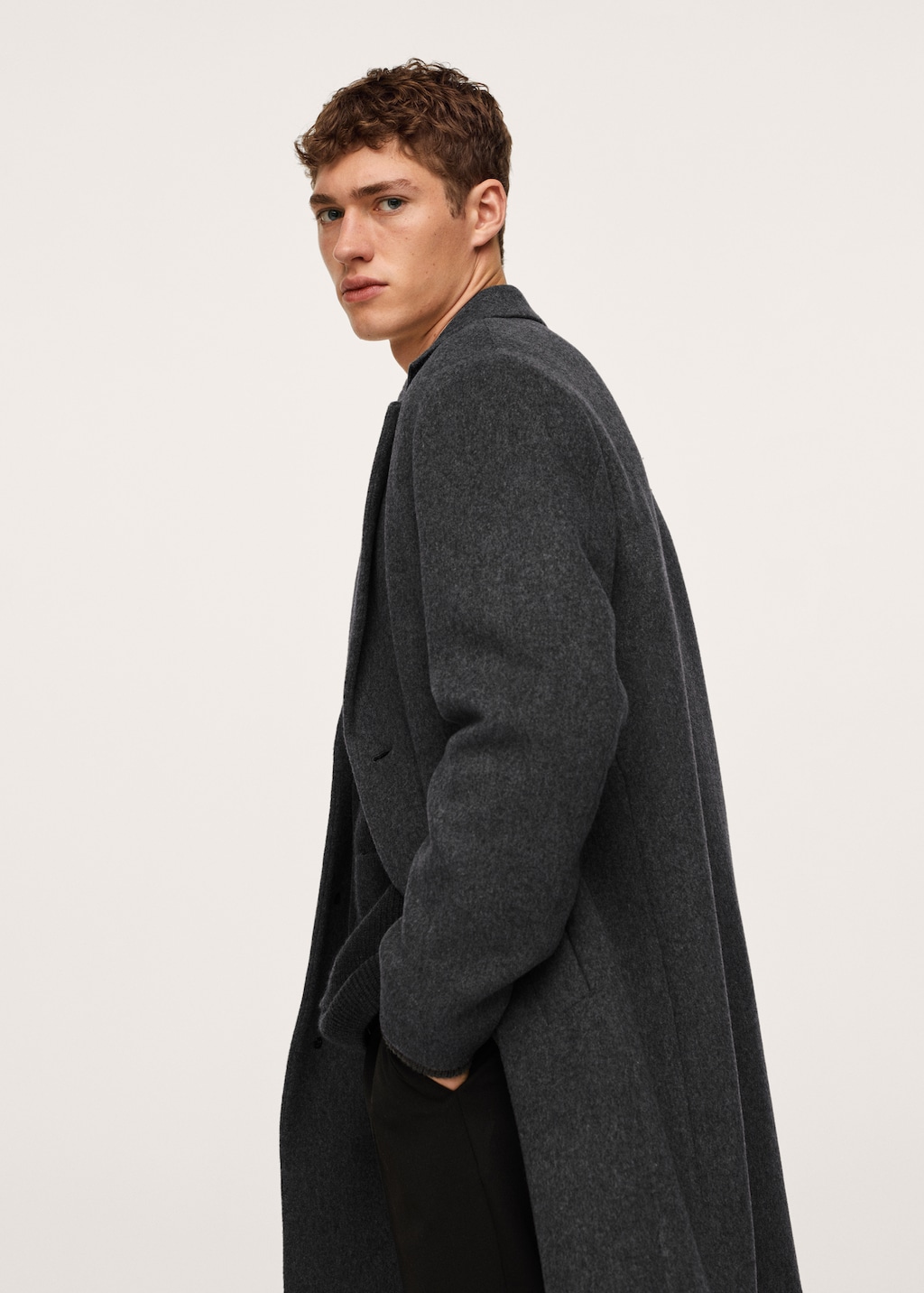 Recycled wool oversize coat - Details of the article 3