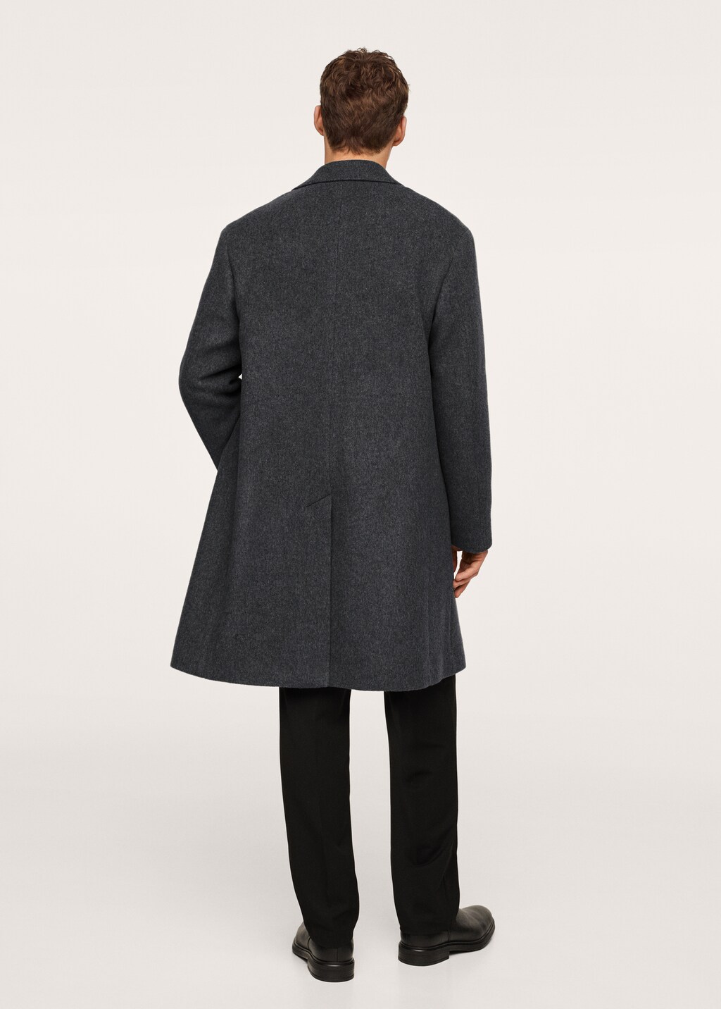 Recycled wool oversize coat - Reverse of the article