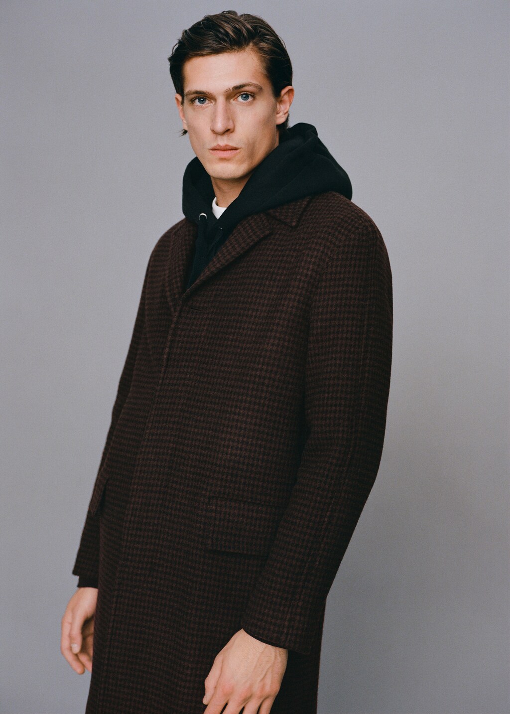 Houndstooth wool-blend coat - Details of the article 5