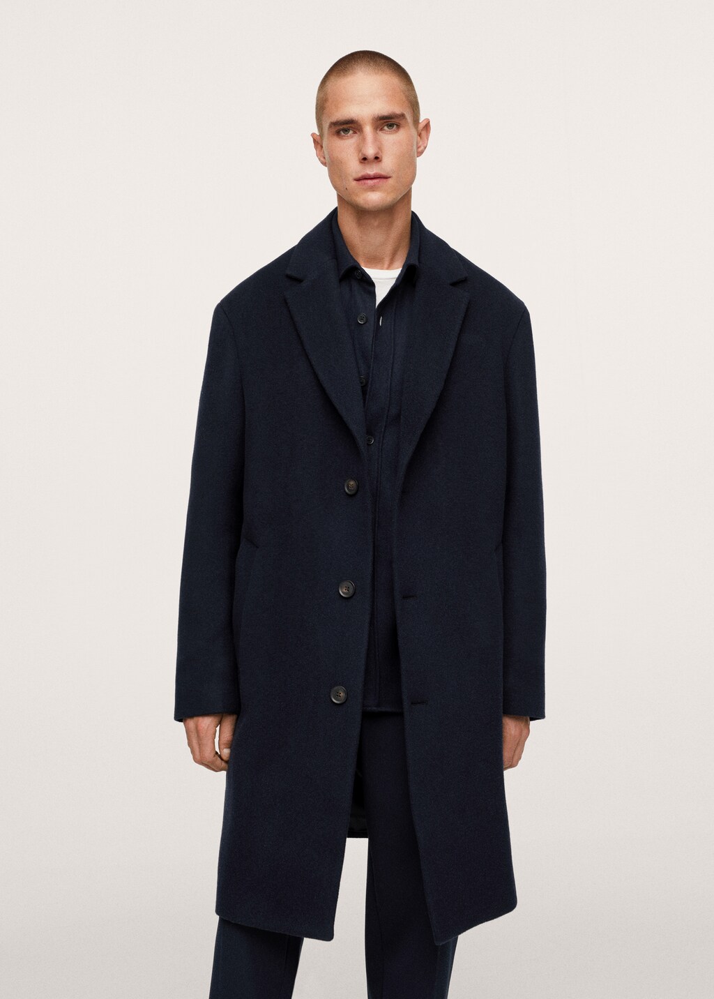 Recycled wool oversize coat - Medium plane