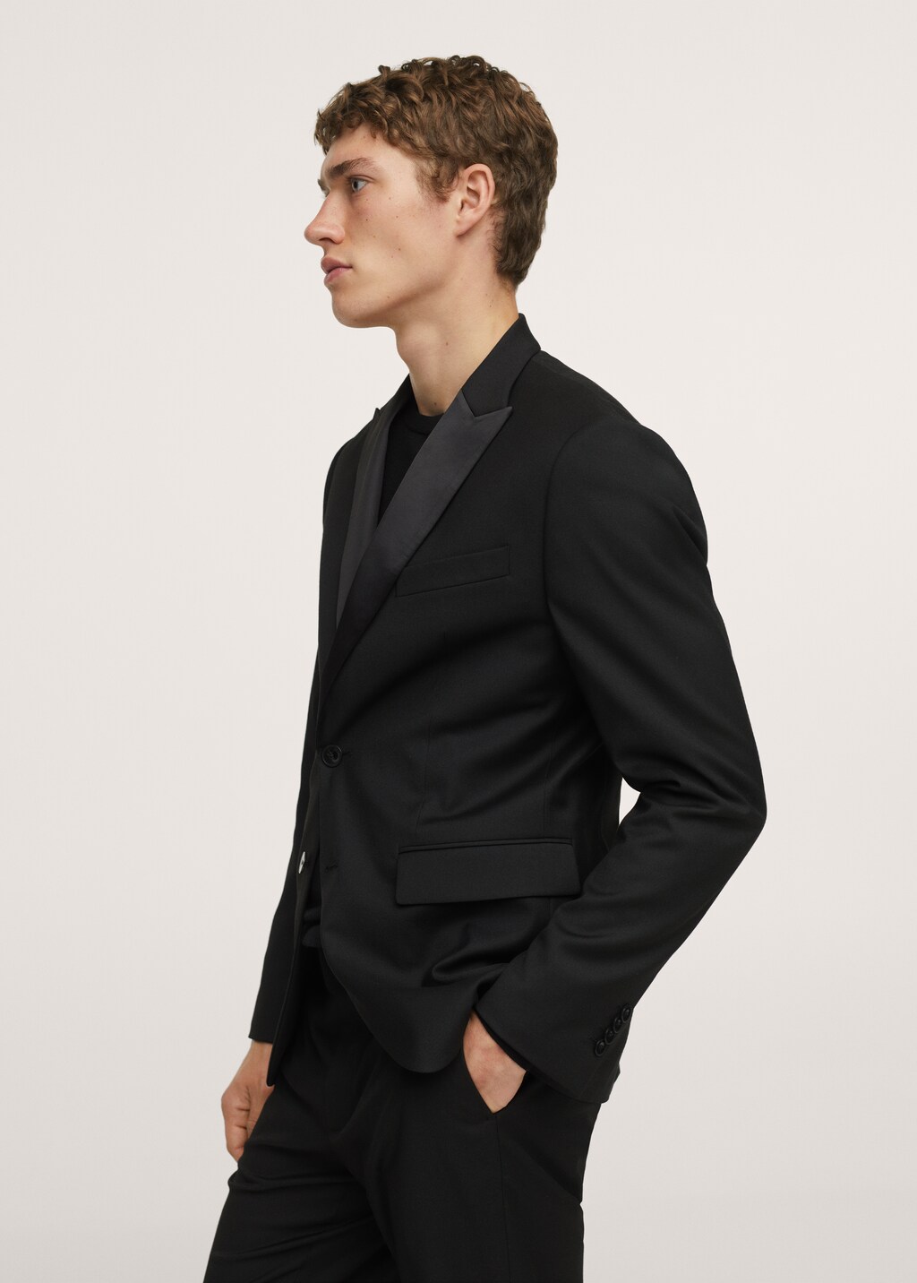 Satin lapels suit blazer - Details of the article 2