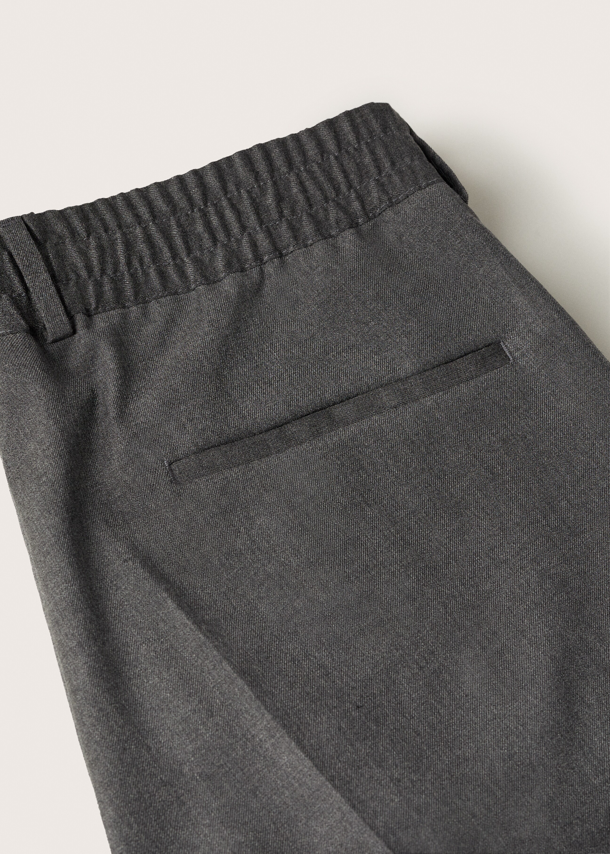 Slim-fit suit trousers with elastic waist - Details of the article 7