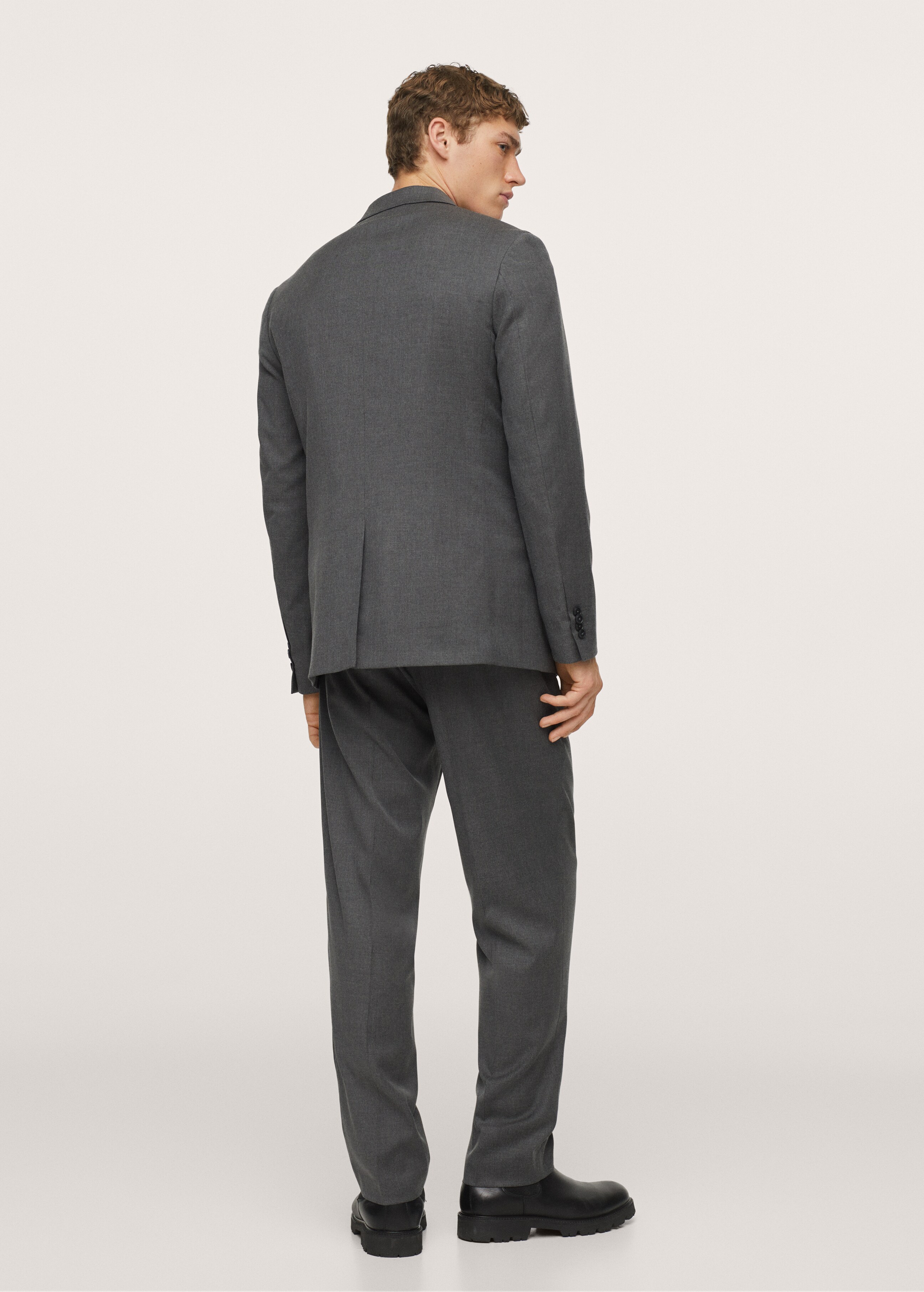 Slim-fit suit trousers with elastic waist - Reverse of the article