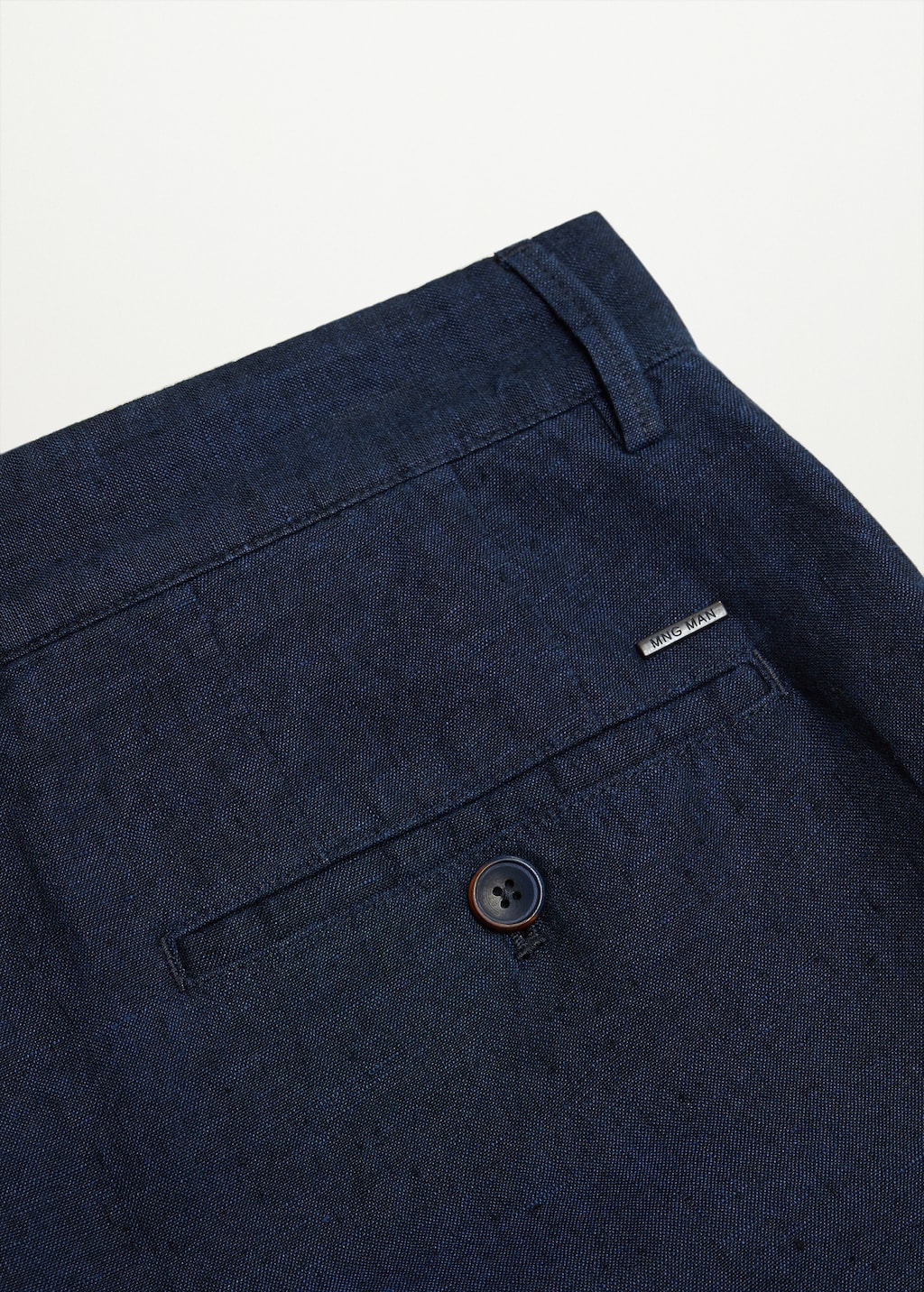 Lněné kalhoty slim fit - Detail zboží 7