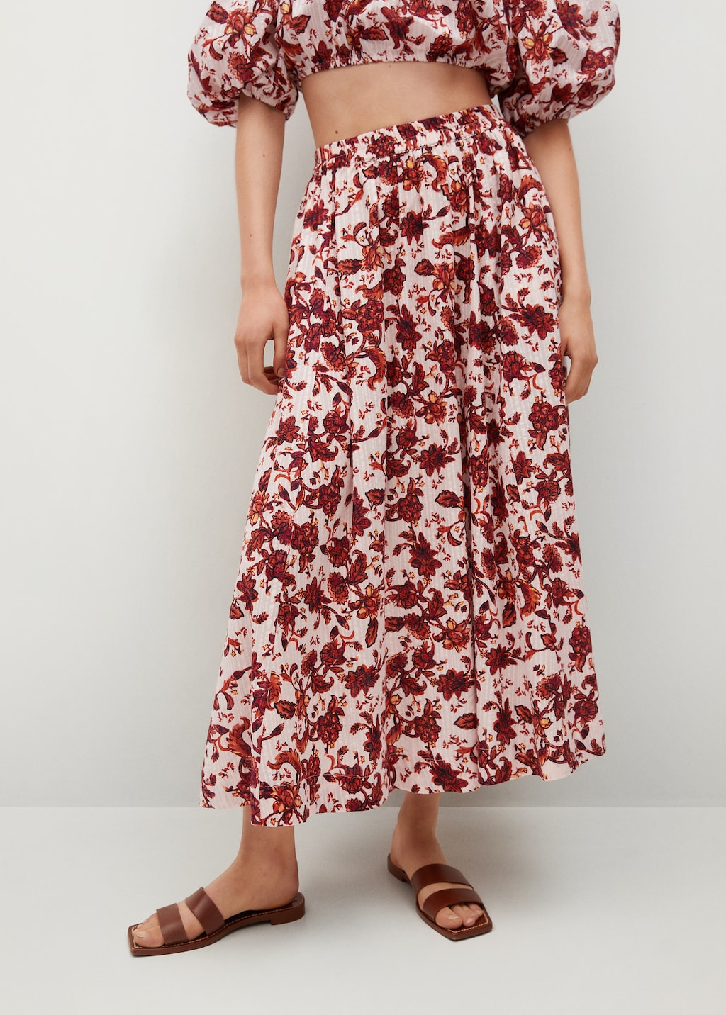 Printed cotton skirt - Medium plane