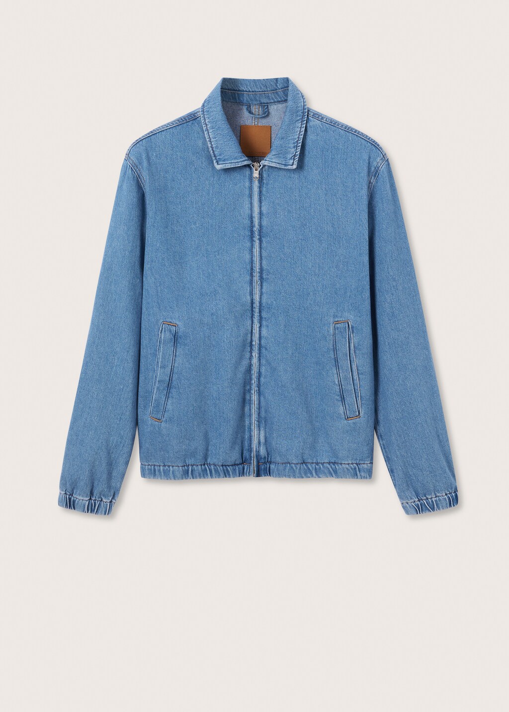 Denim jacket with zipper - Article without model