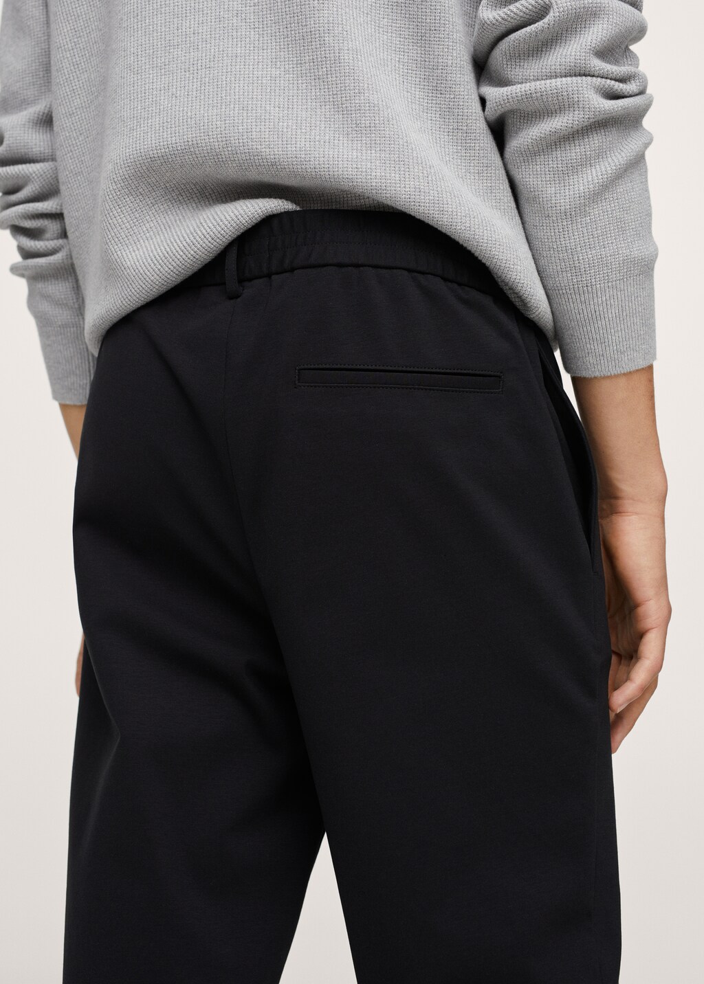 Elastic waist cotton trousers - Details of the article 3