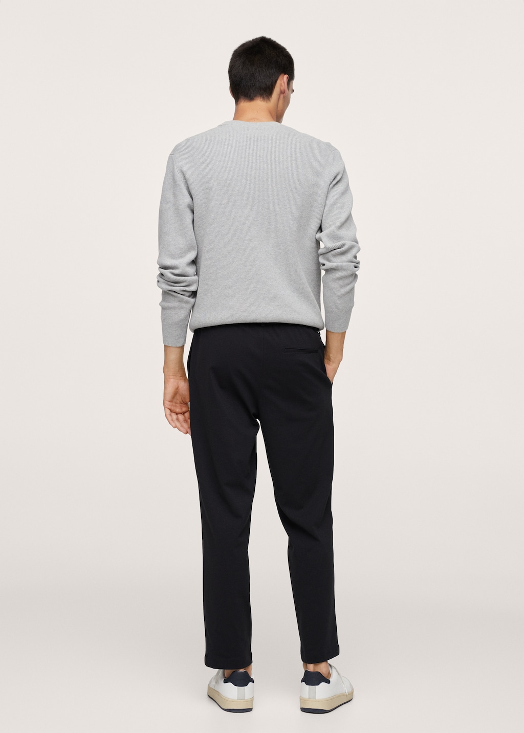 Elastic waist cotton trousers - Reverse of the article