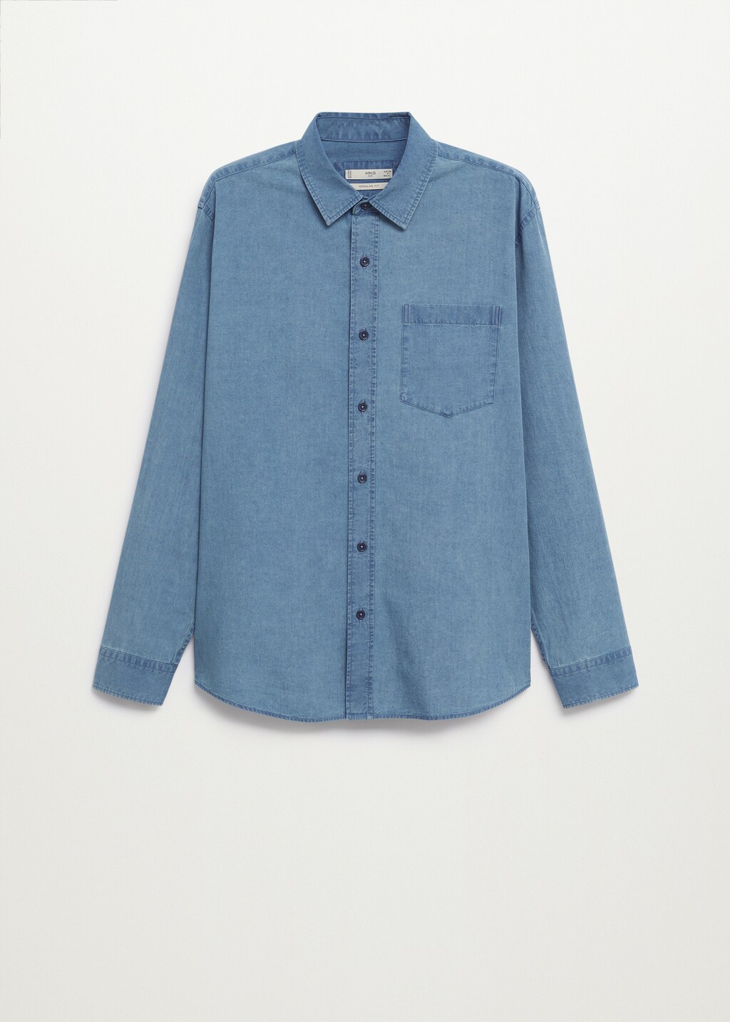 Regular-fit denim shirt with pocket - Article without model