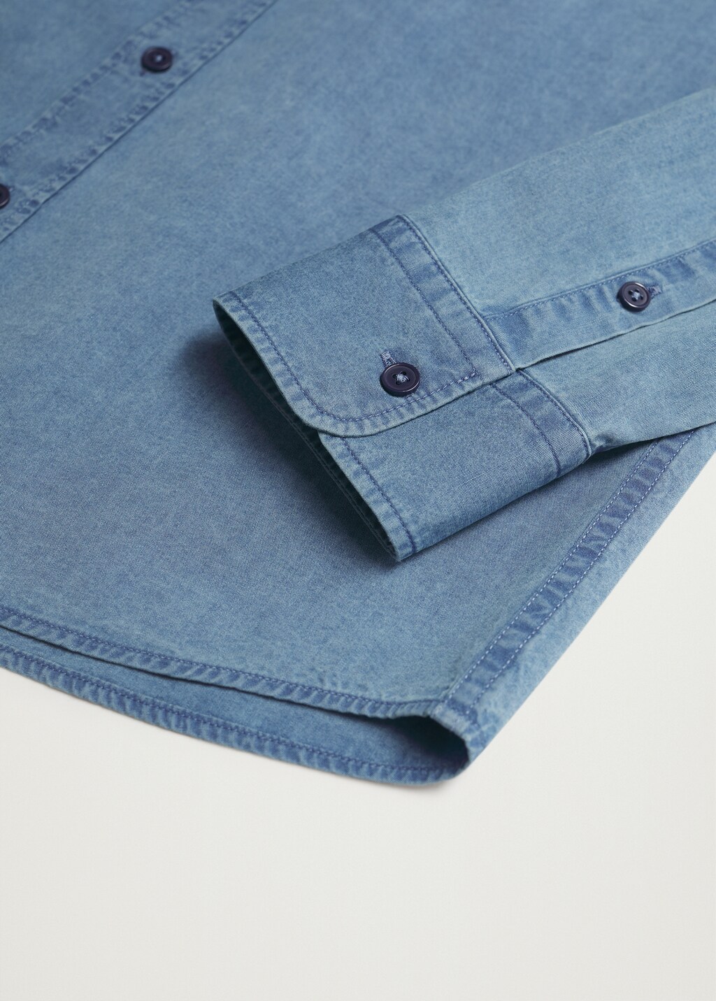 Regular-fit denim shirt with pocket - Details of the article 7