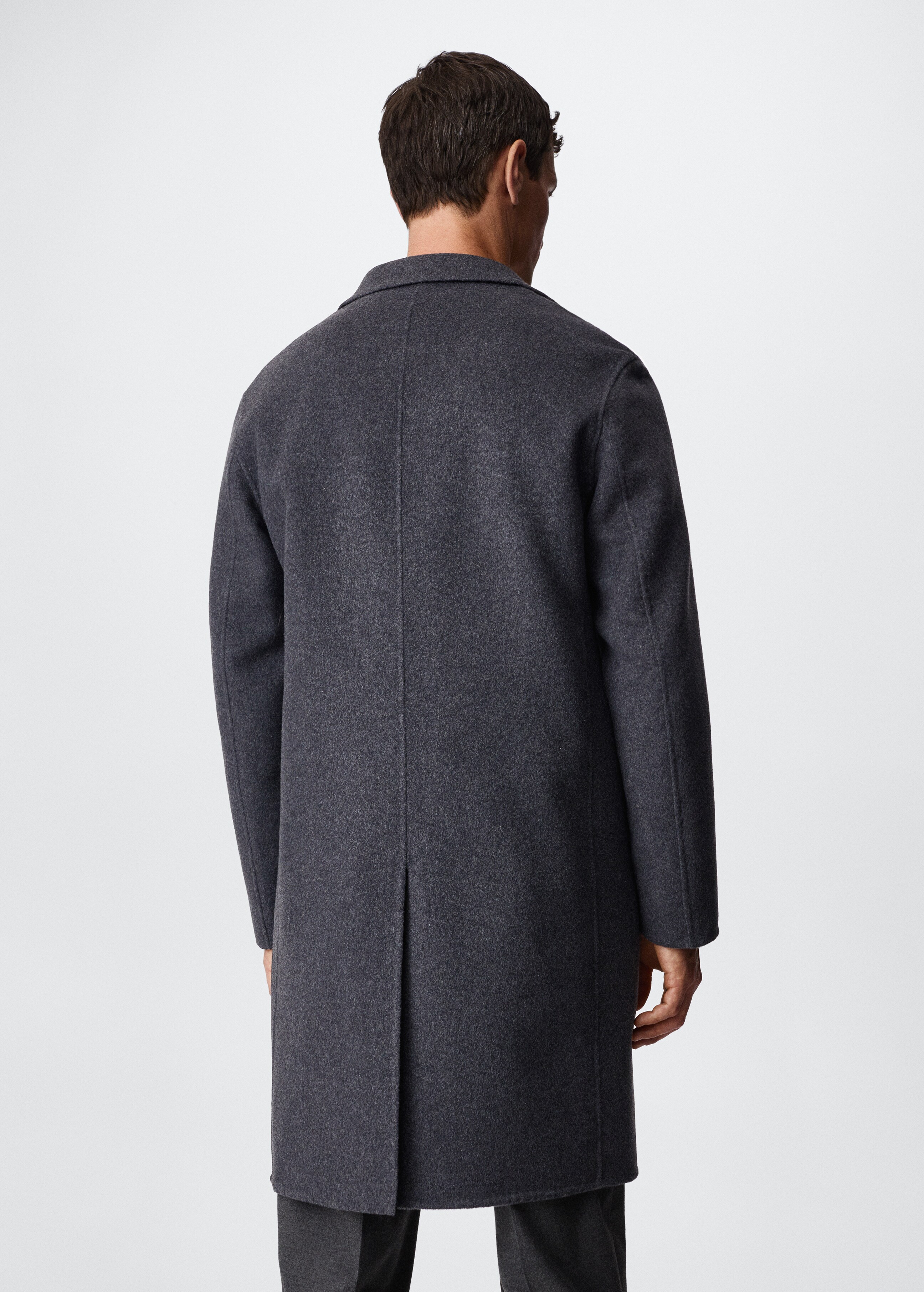 Handmade recycled wool coat - Reverse of the article
