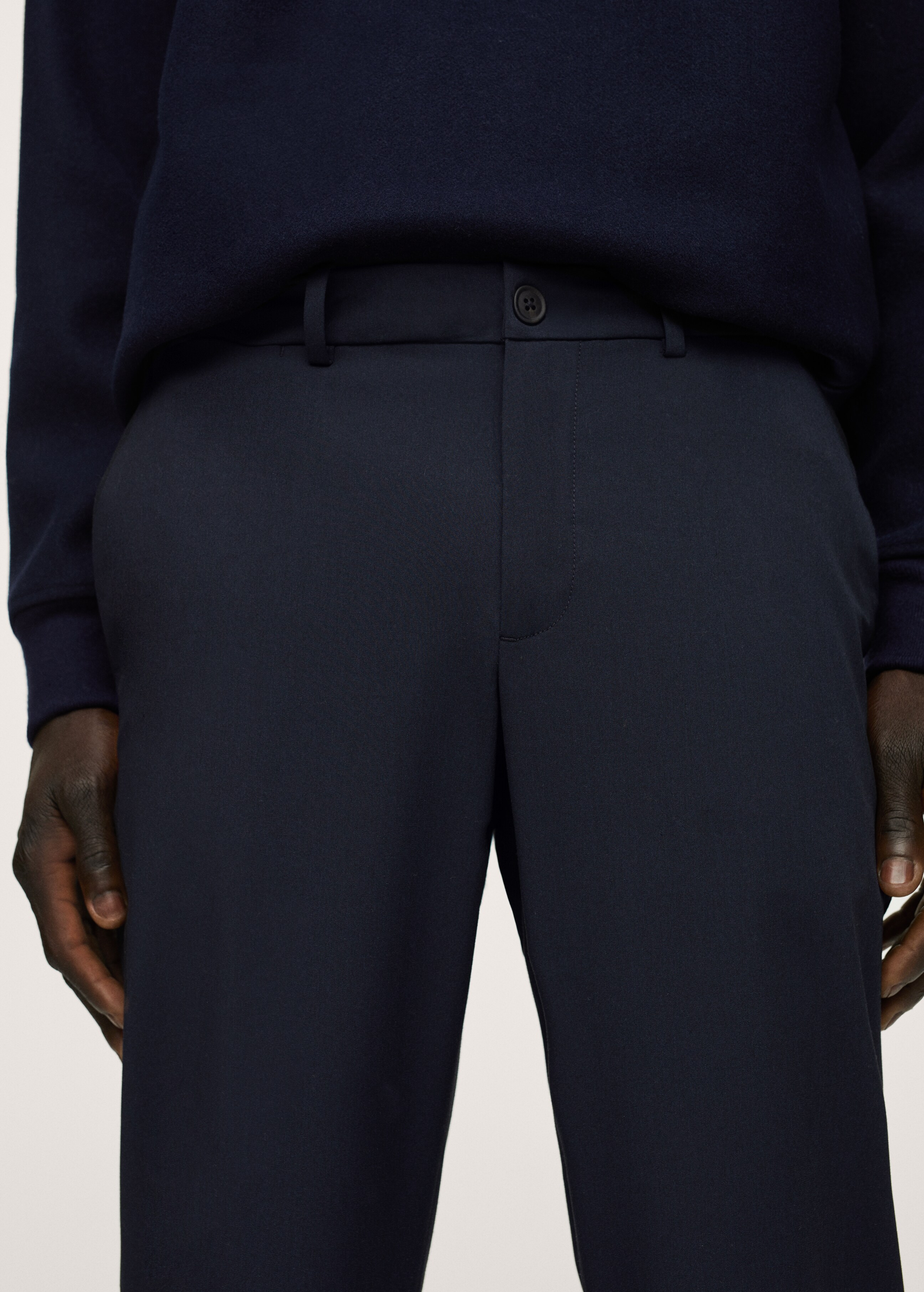 Tapered fit stretch trousers - Details of the article 1