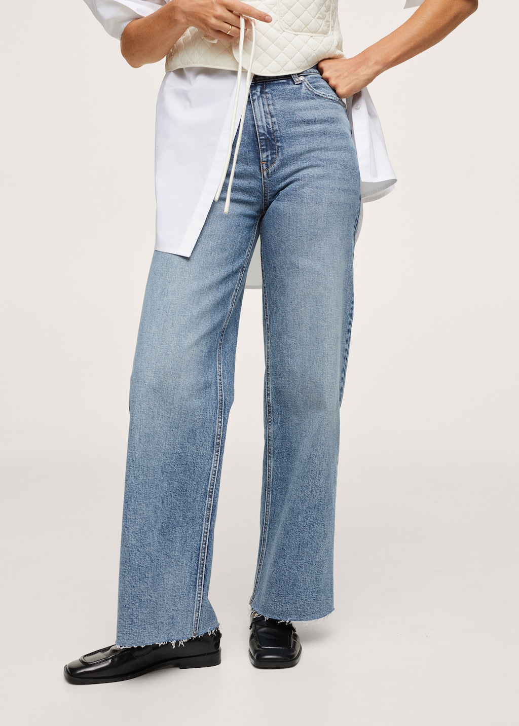 High-waist wideleg jeans - Medium plane