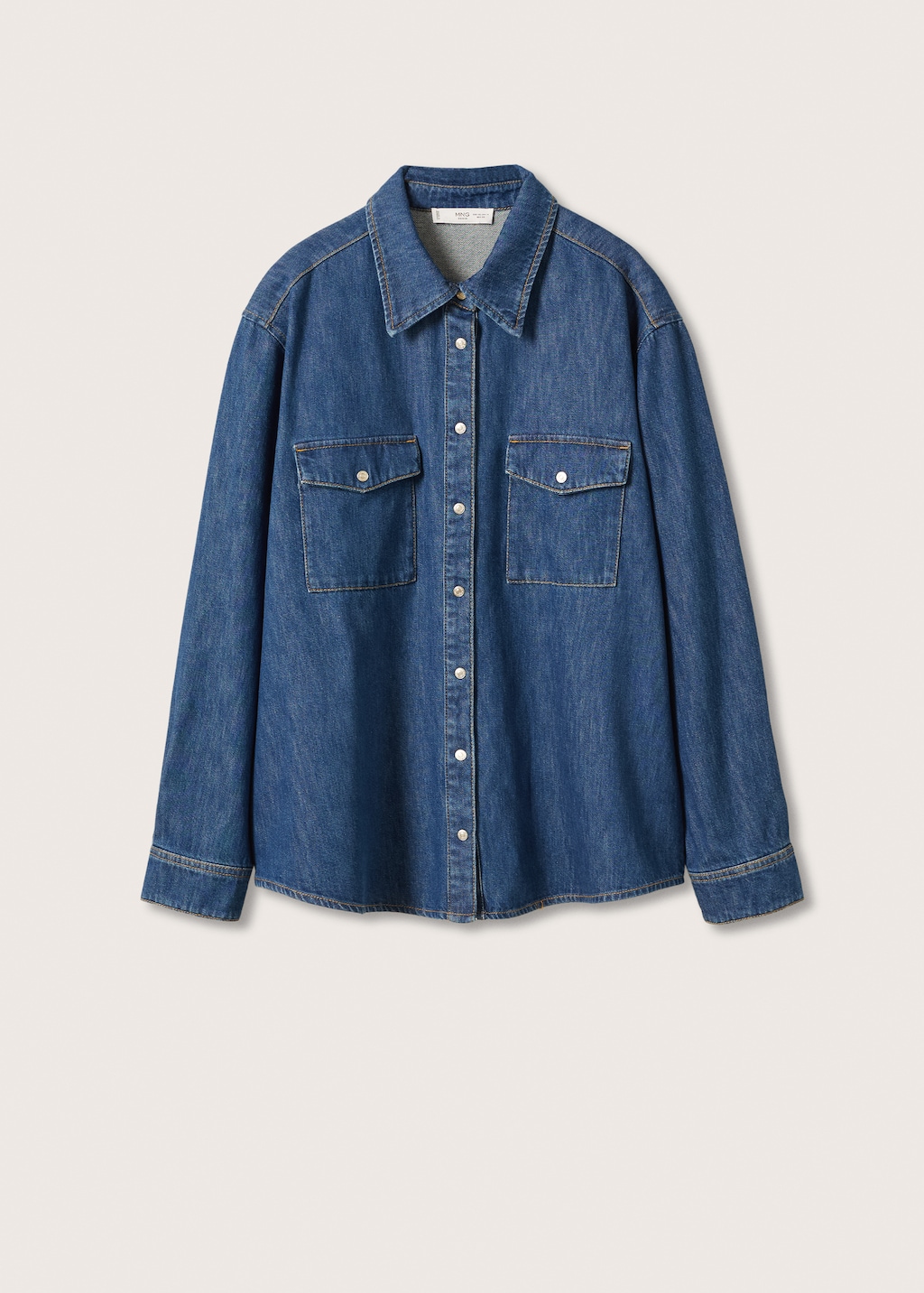 Chest-pocket denim shirt - Article without model