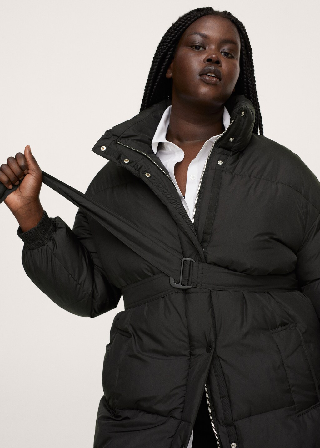 Adjustable waist quilted anorak - Details of the article 1