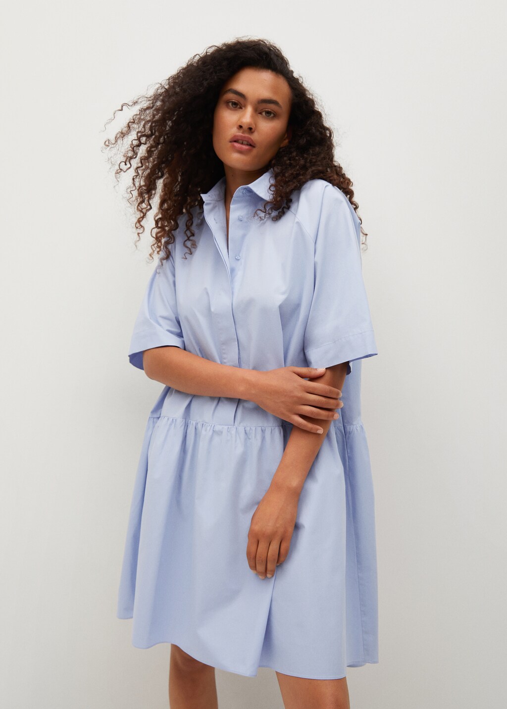 Ruffled shirt dress - Medium plane 