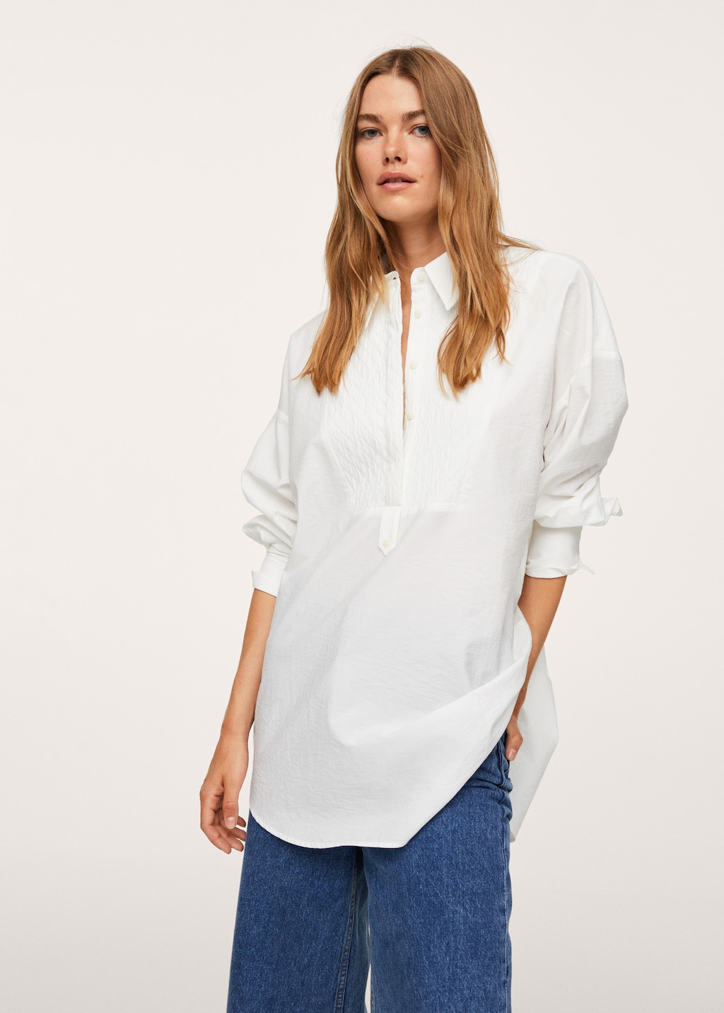 Oversize cotton blouse - Medium plane