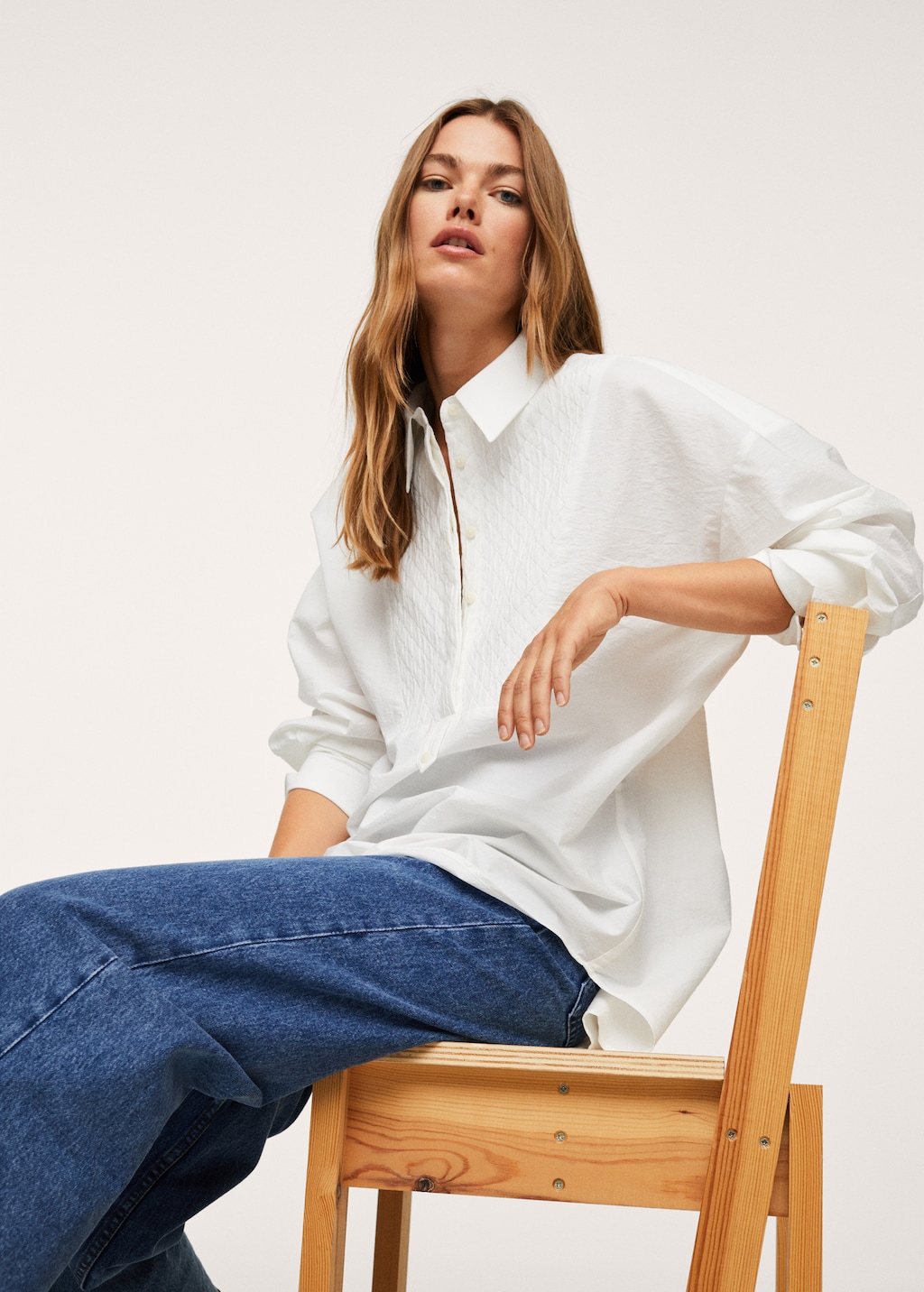 Oversize cotton blouse - Details of the article 3