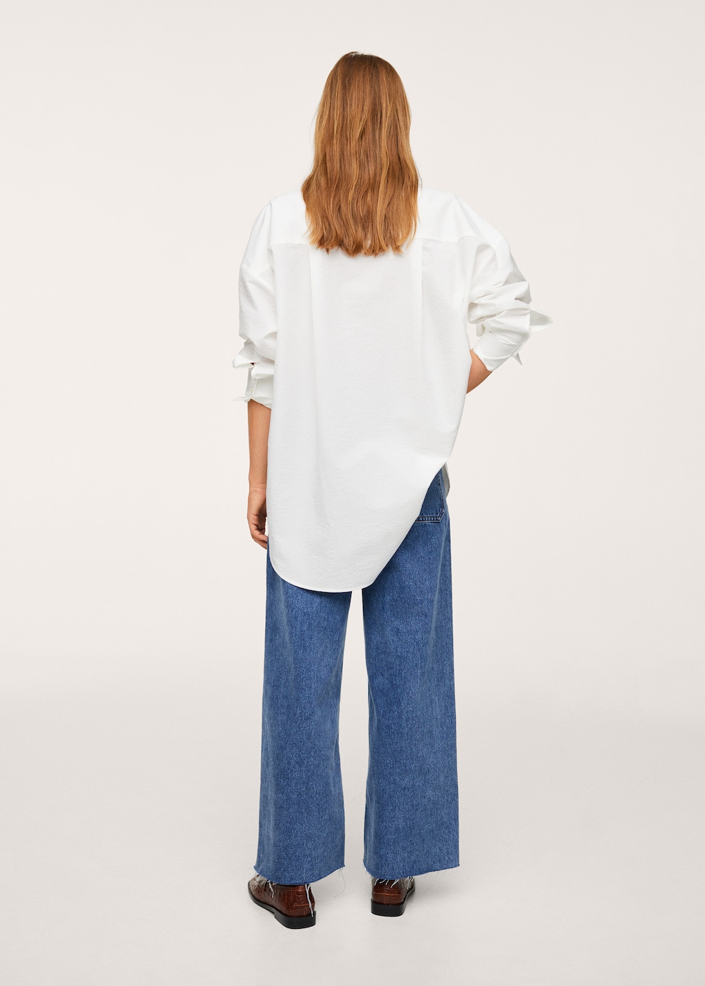 Oversize cotton blouse - Reverse of the article