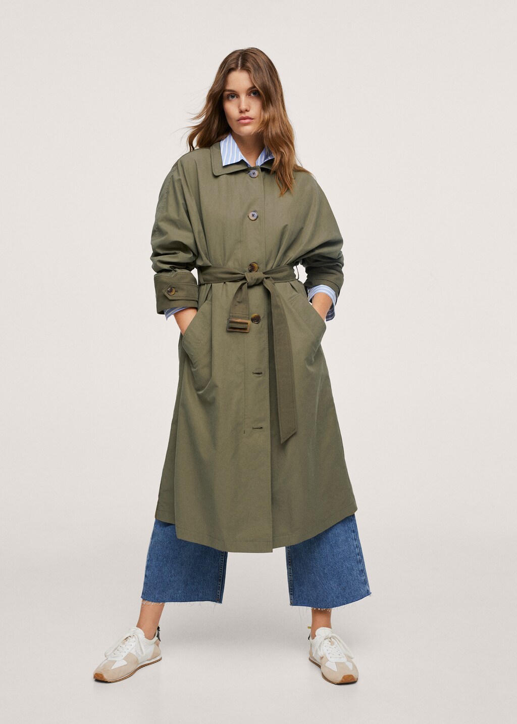 Cotton trench coat with quilted lining  - Details of the article 5