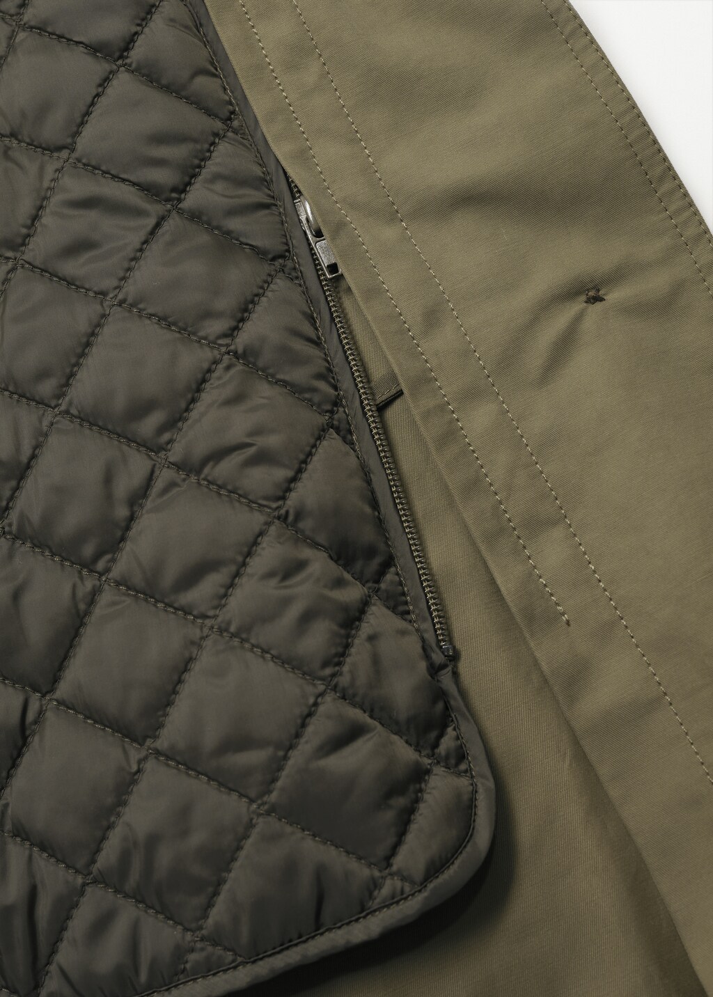 Cotton trench coat with quilted lining  - Details of the article 8