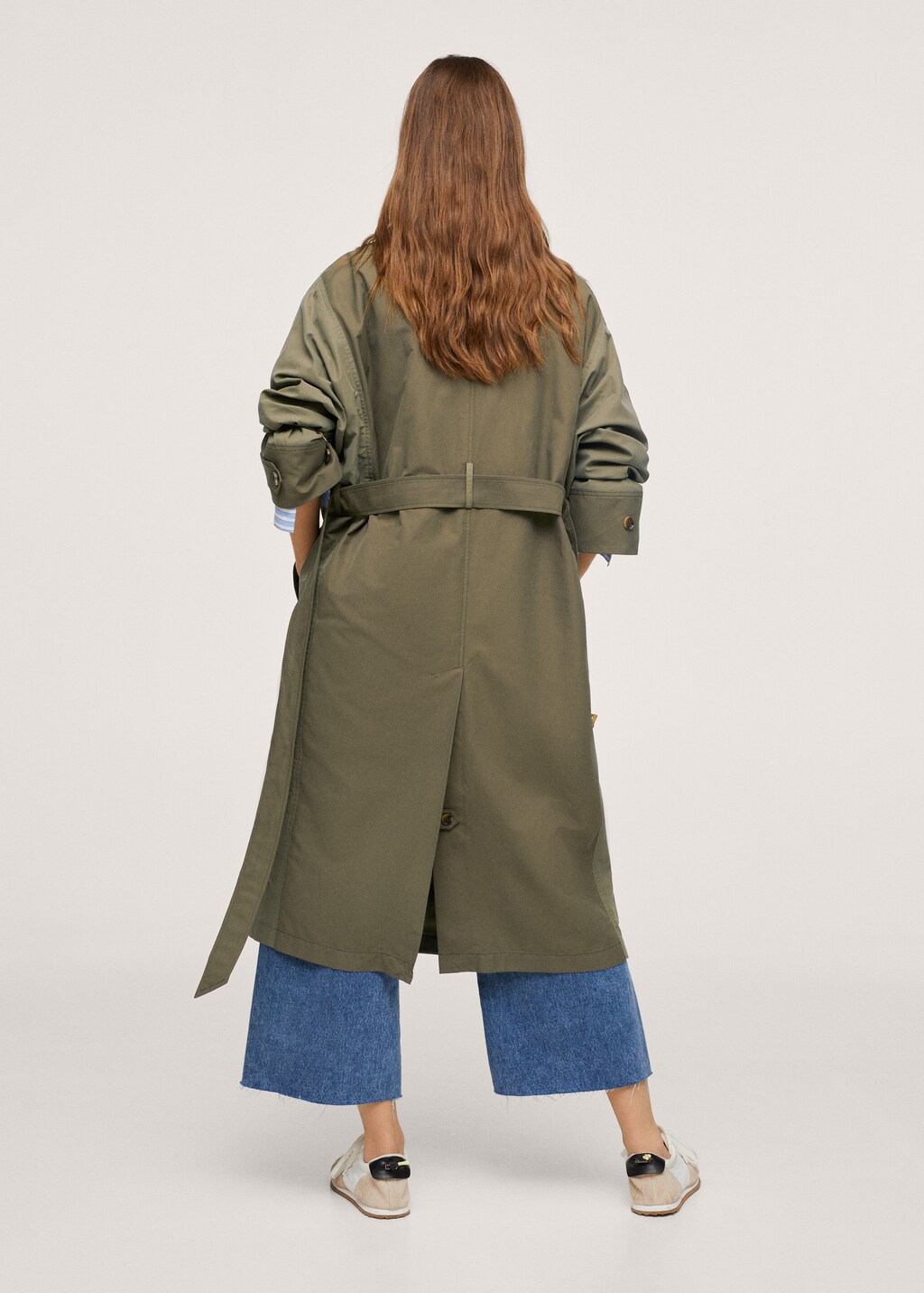 Cotton trench coat with quilted lining  - Reverse of the article