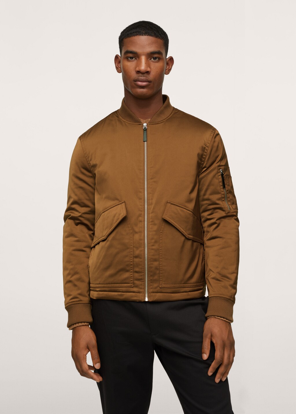 Satin bomber jacket - Medium plane