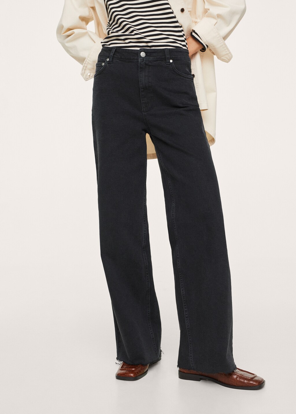 High-waist wideleg jeans - Medium plane