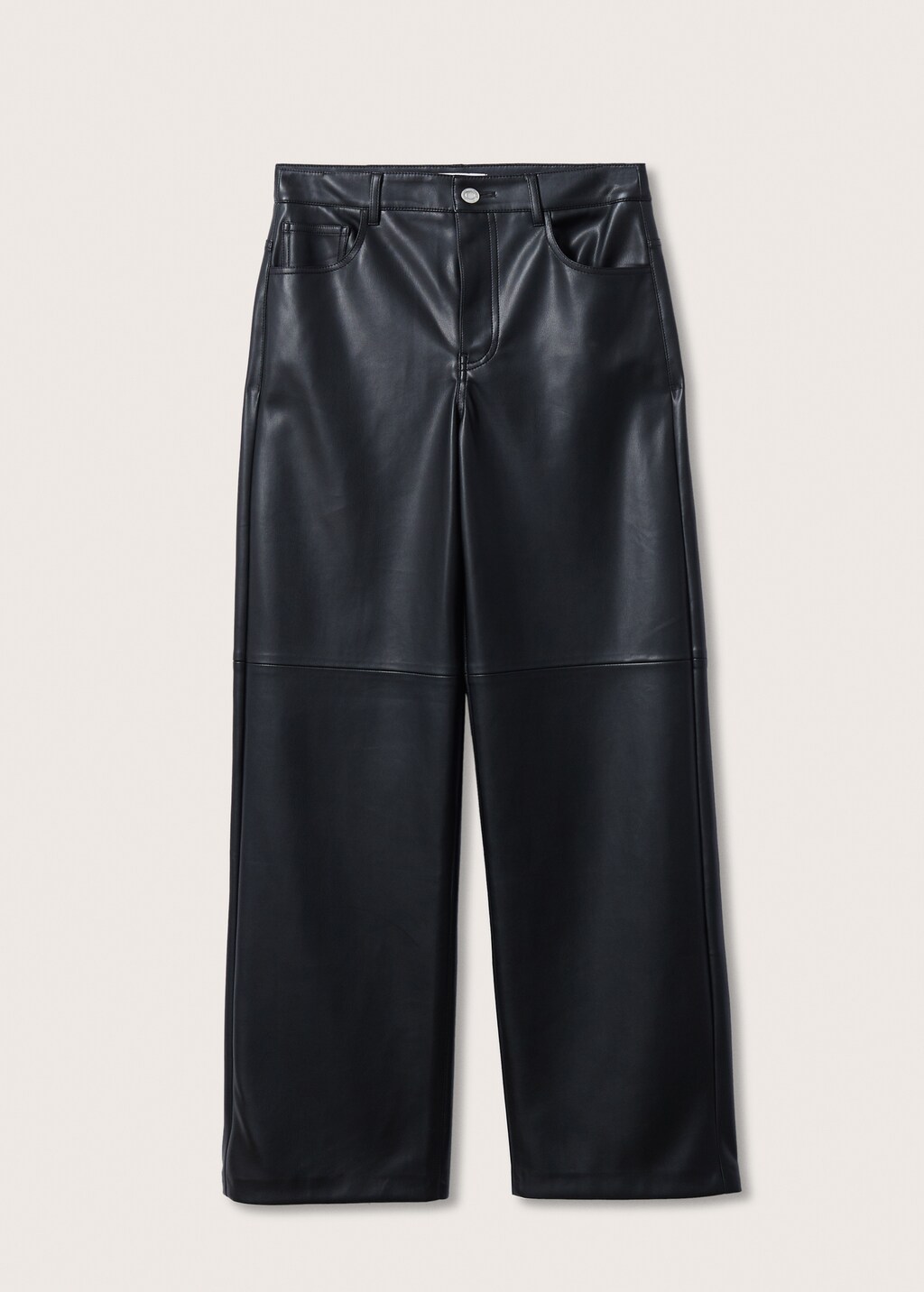 Leather effect high waist pant - Article without model