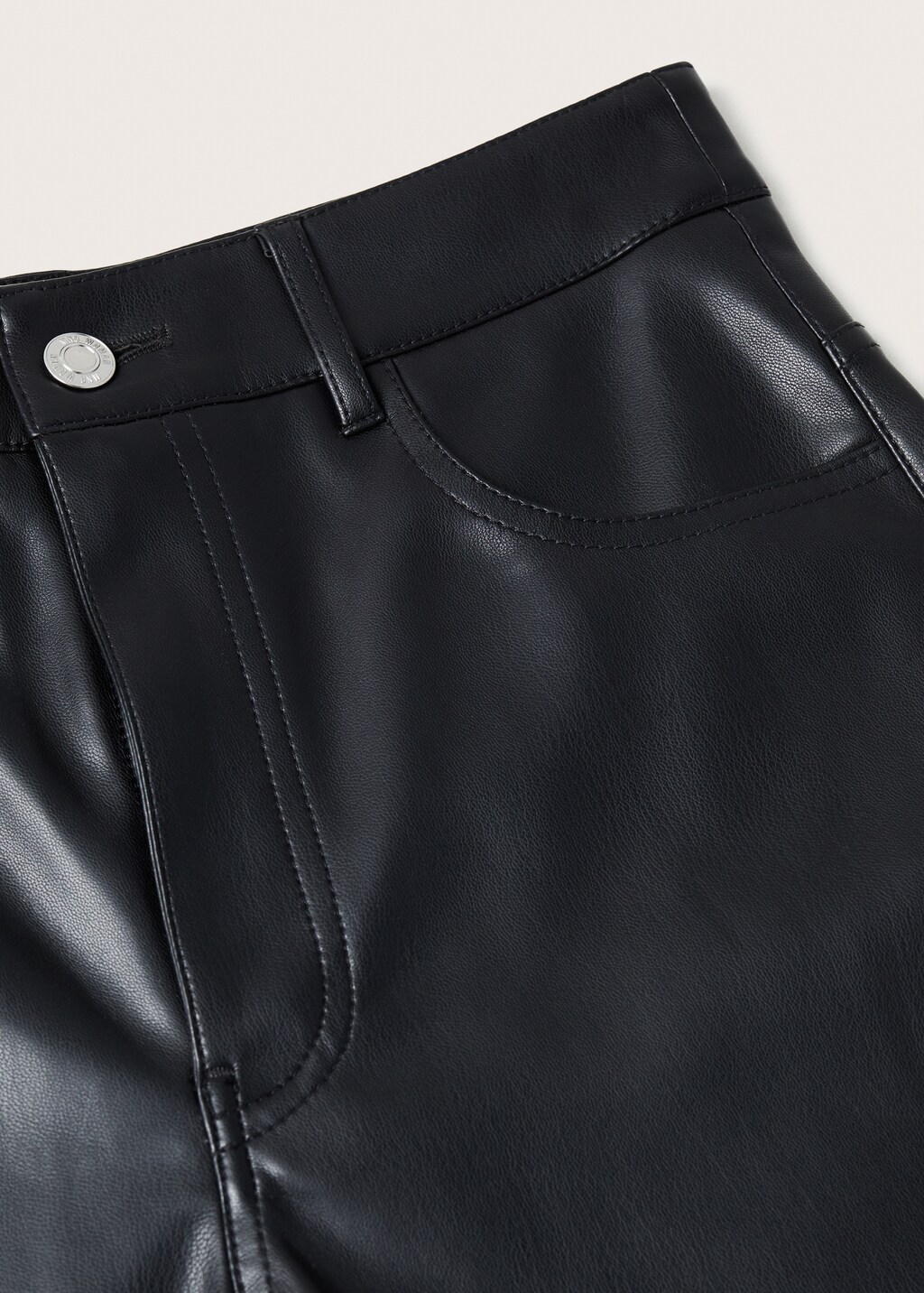 Leather effect high waist pant - Details of the article 8