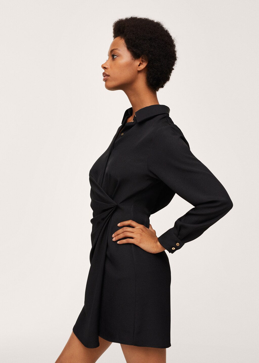 Knot detail shirt dress - Details of the article 1