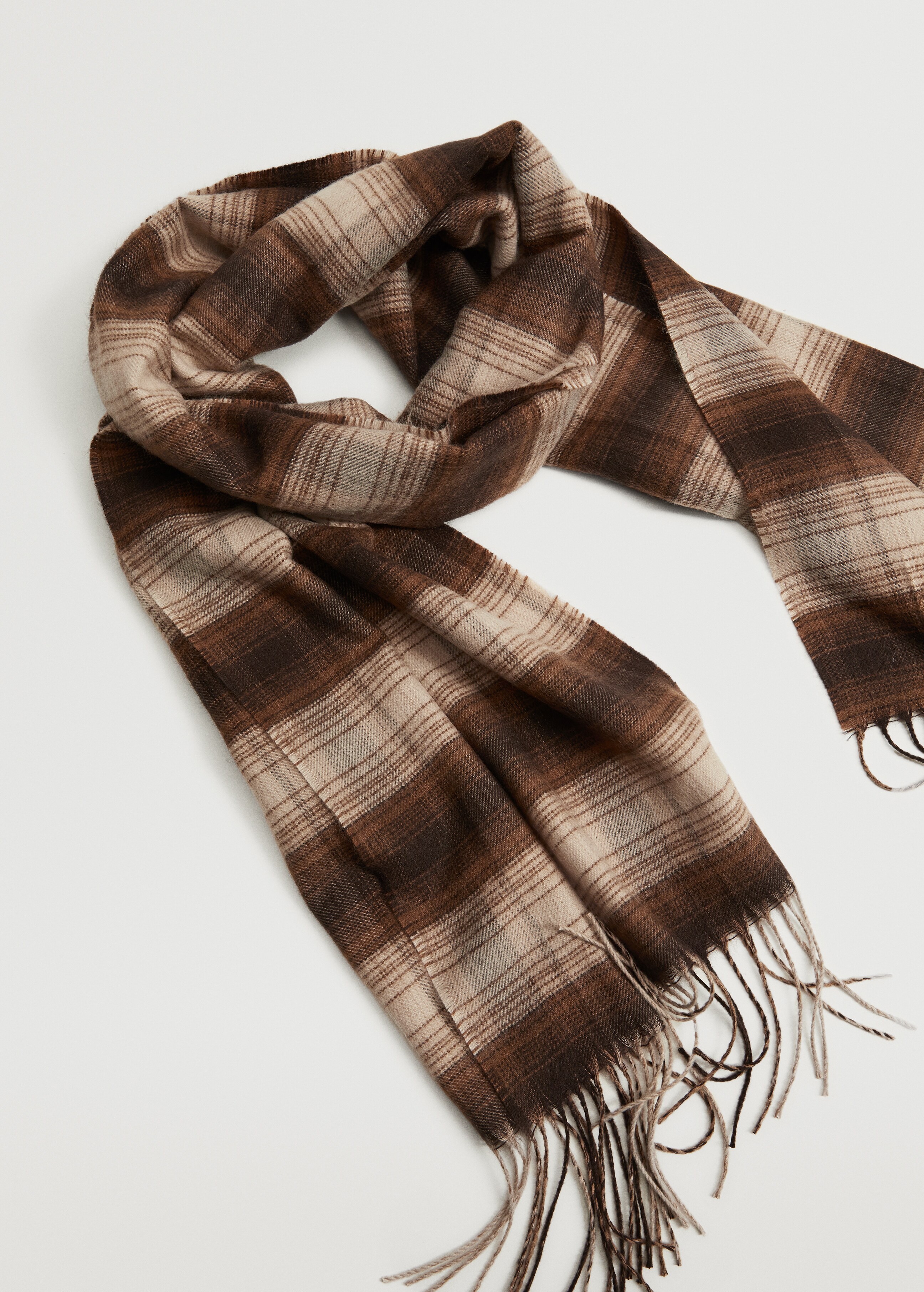 Woollen check scarf - Details of the article 3