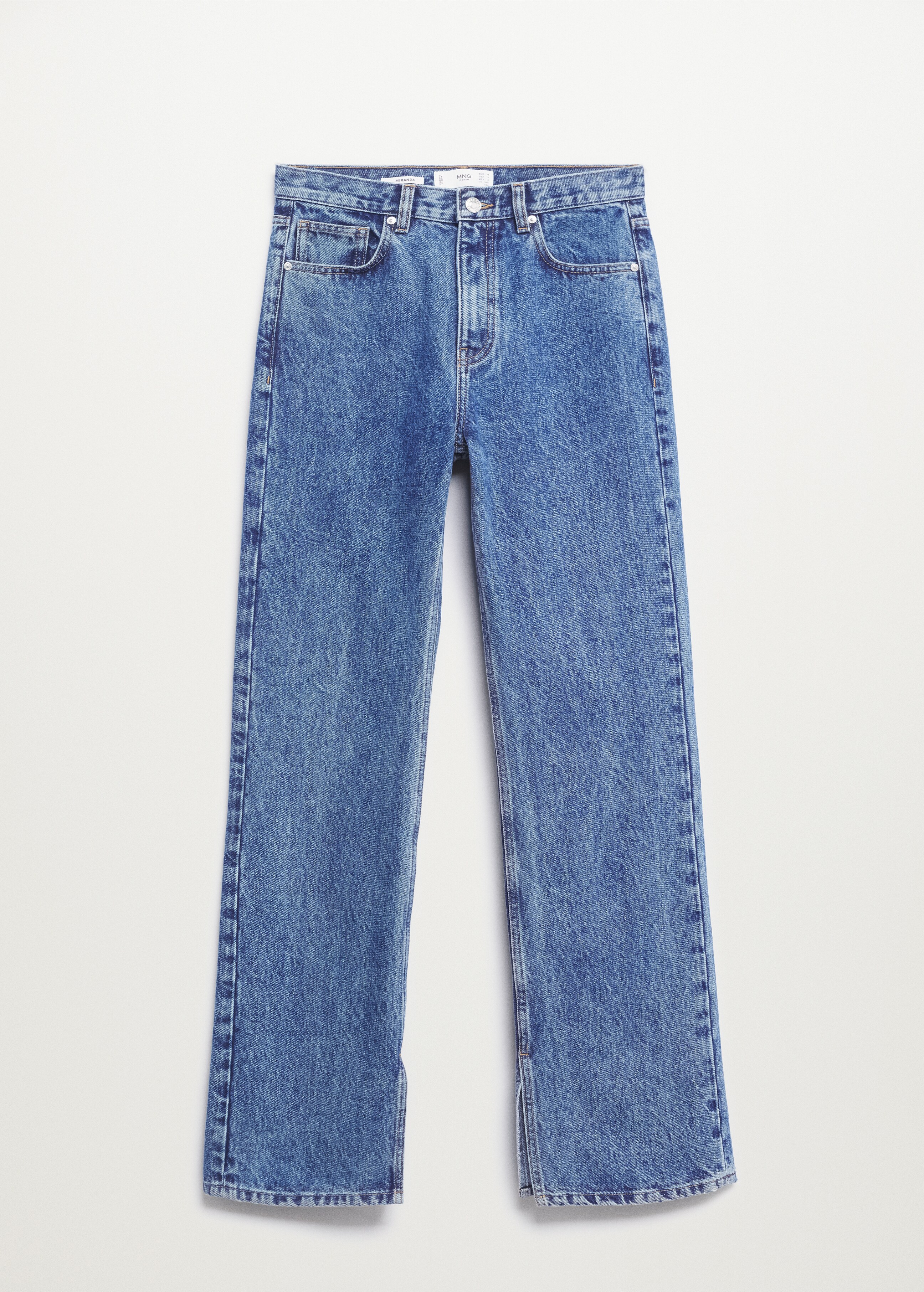 Jeans rectos tiro alto abertura - Artículo sin modelo