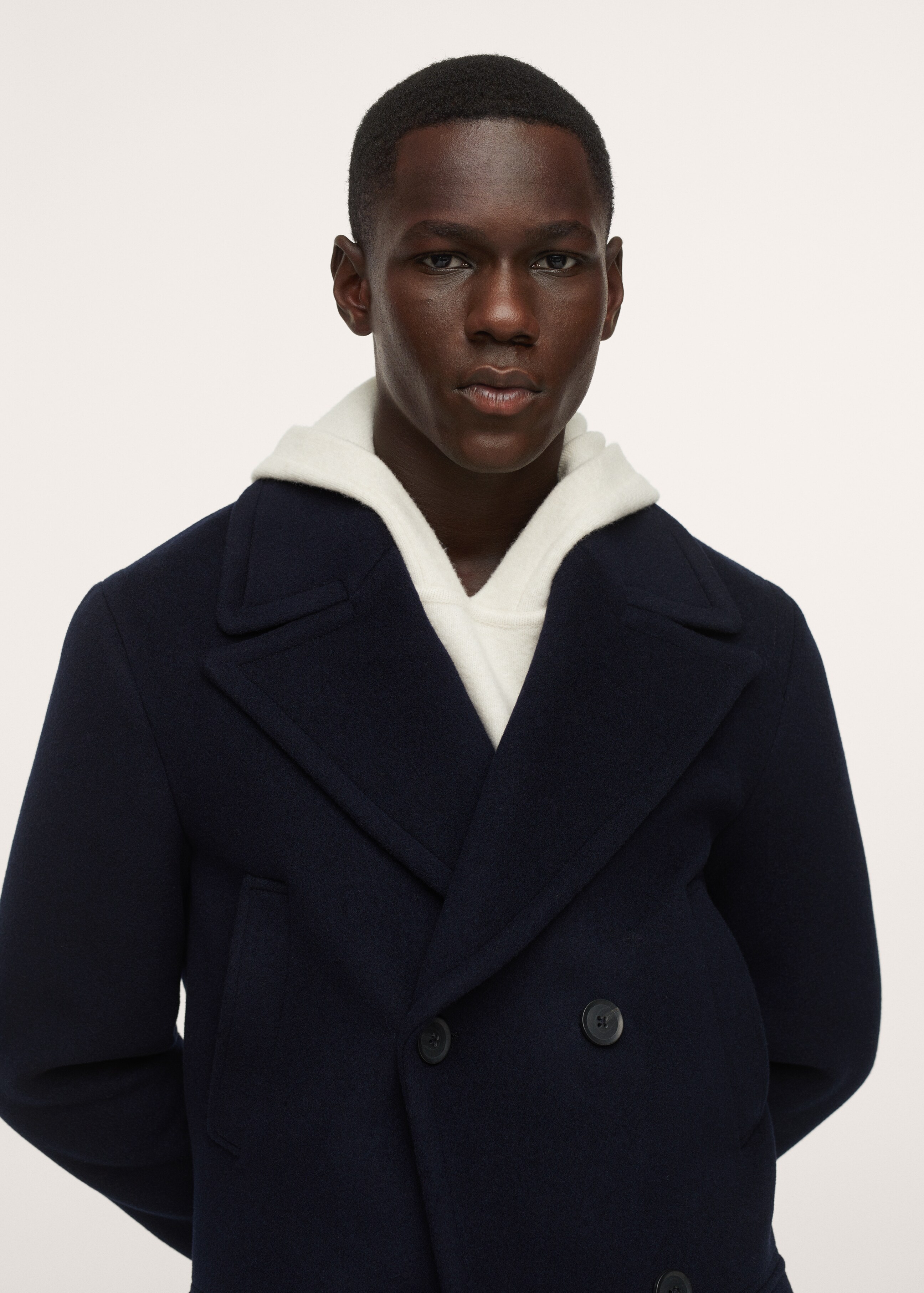 Wool double-breasted coat - Details of the article 1