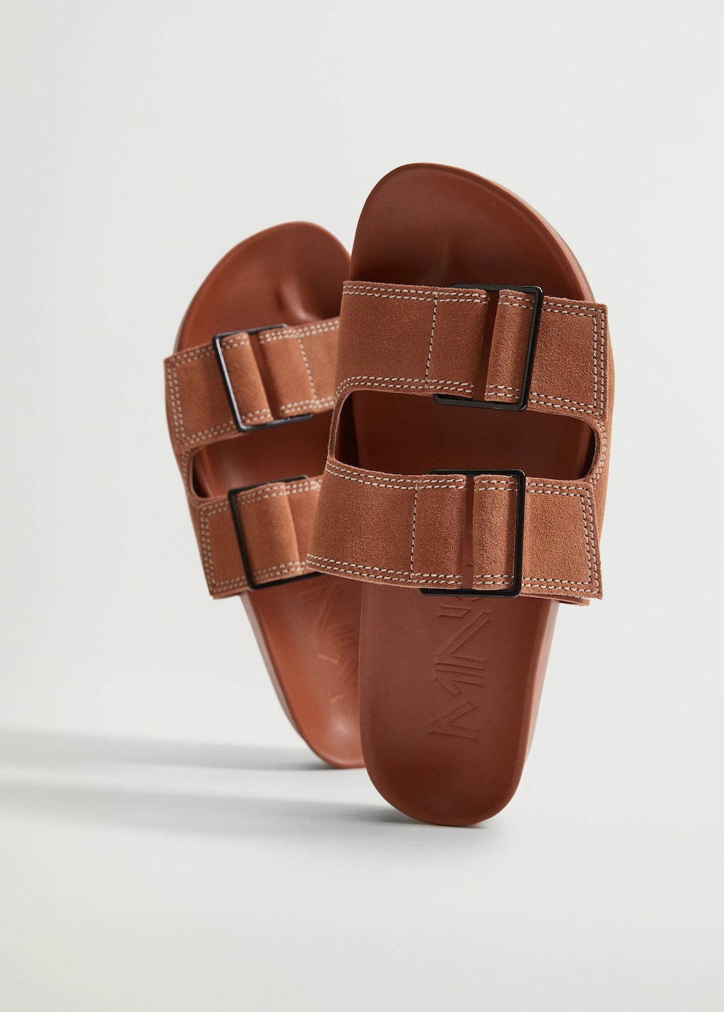 Leather straps sandals - Medium plane