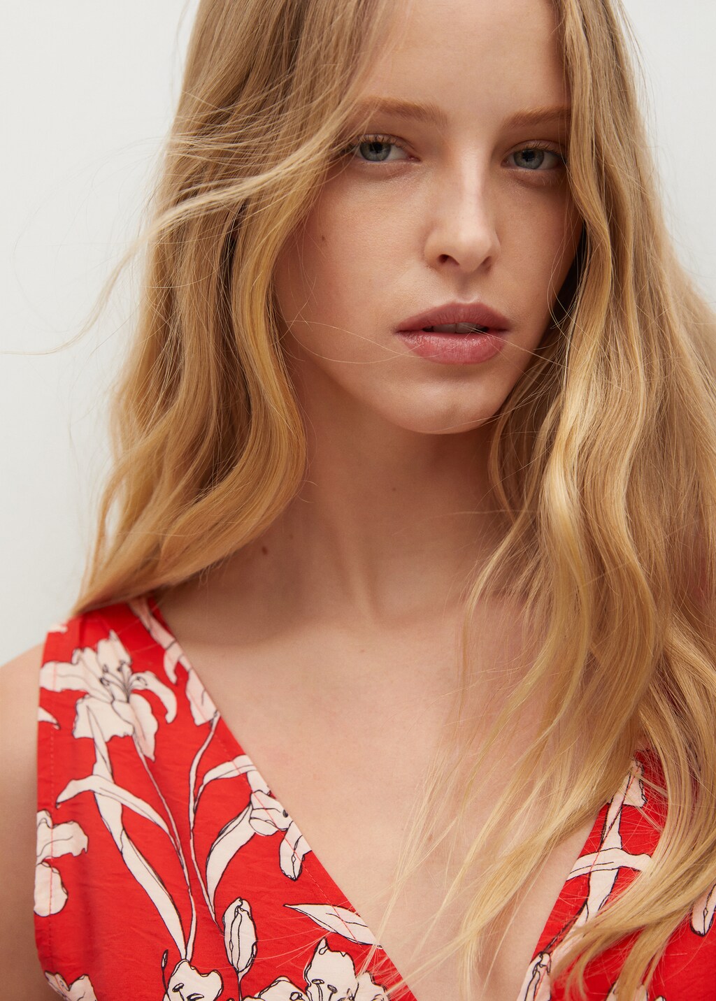 Printed cut-out detail dress - Details of the article 1