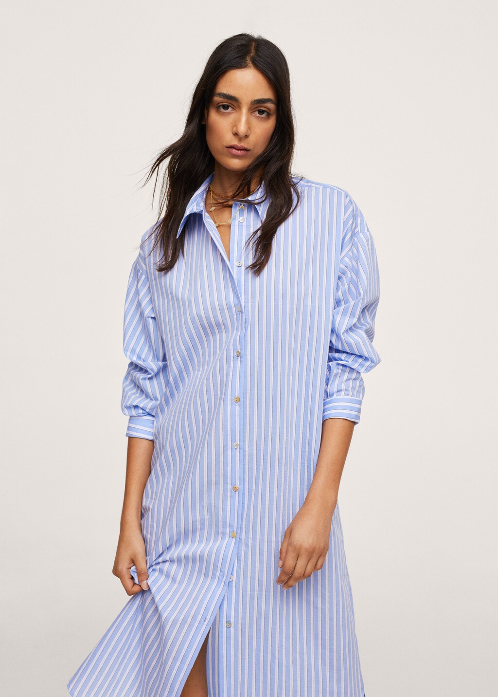 Striped shirt dress