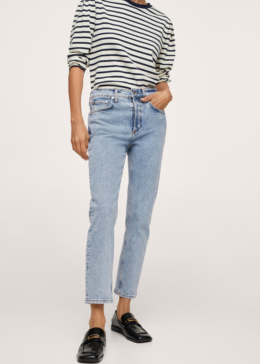 Slim mid-rise cropped jeans