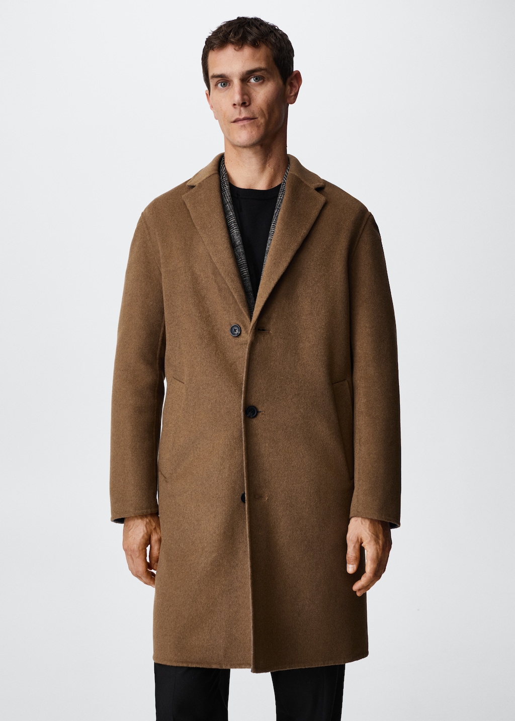 Handmade recycled wool coat - Medium plane