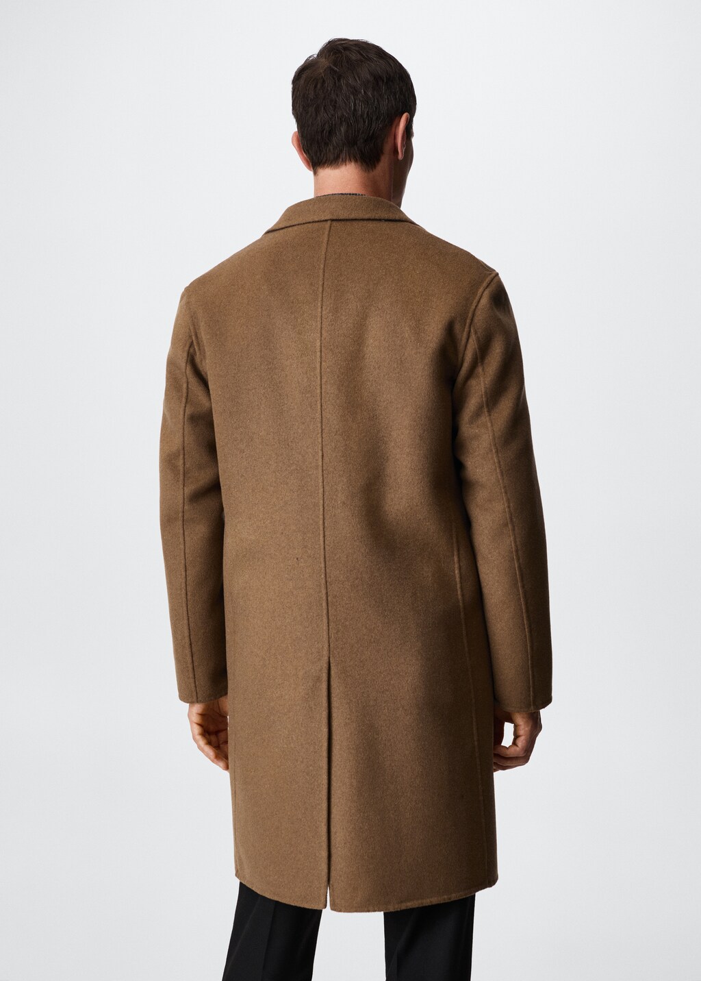 Handmade recycled wool coat - Reverse of the article