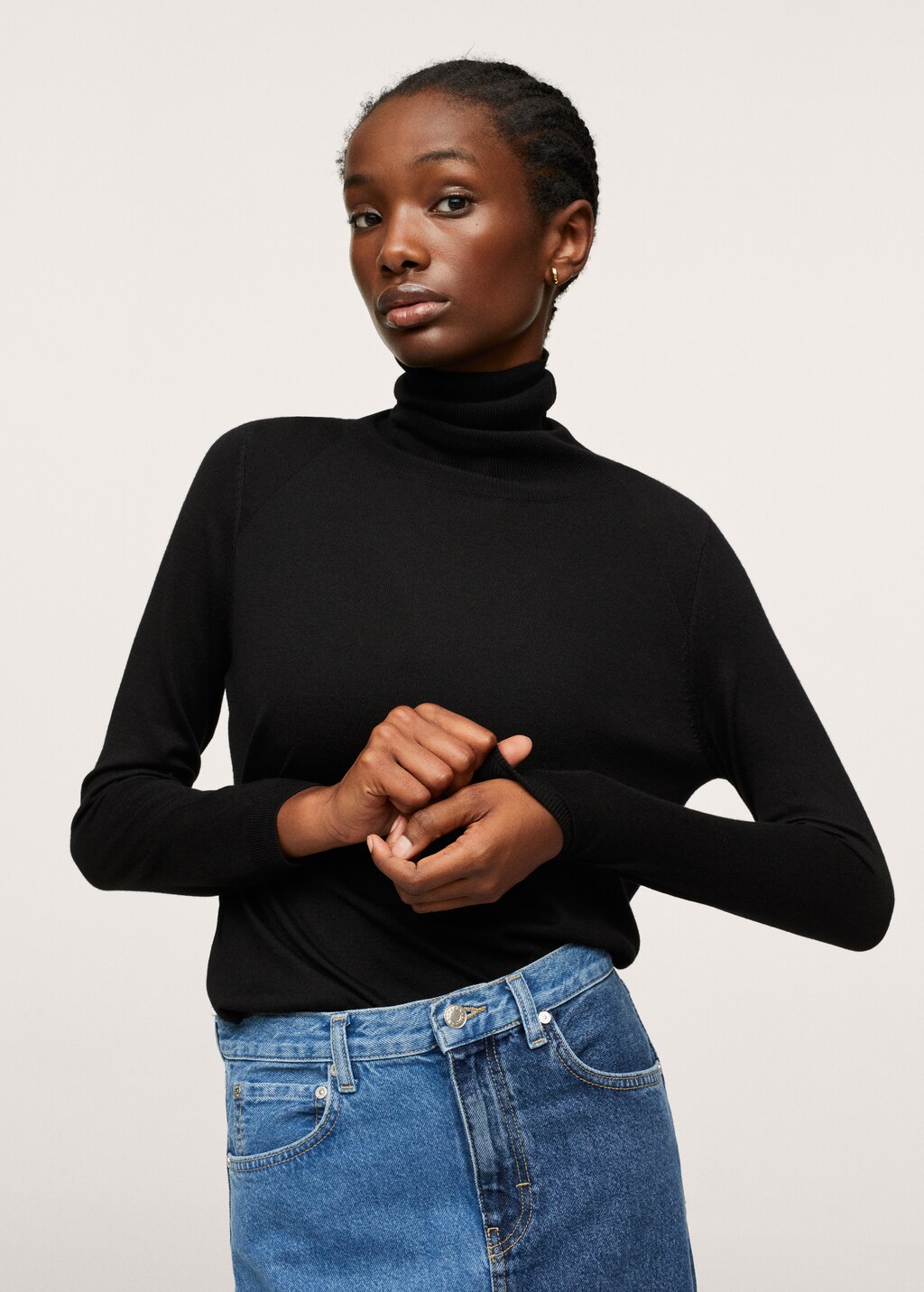 Turtleneck knitted sweater - Medium plane