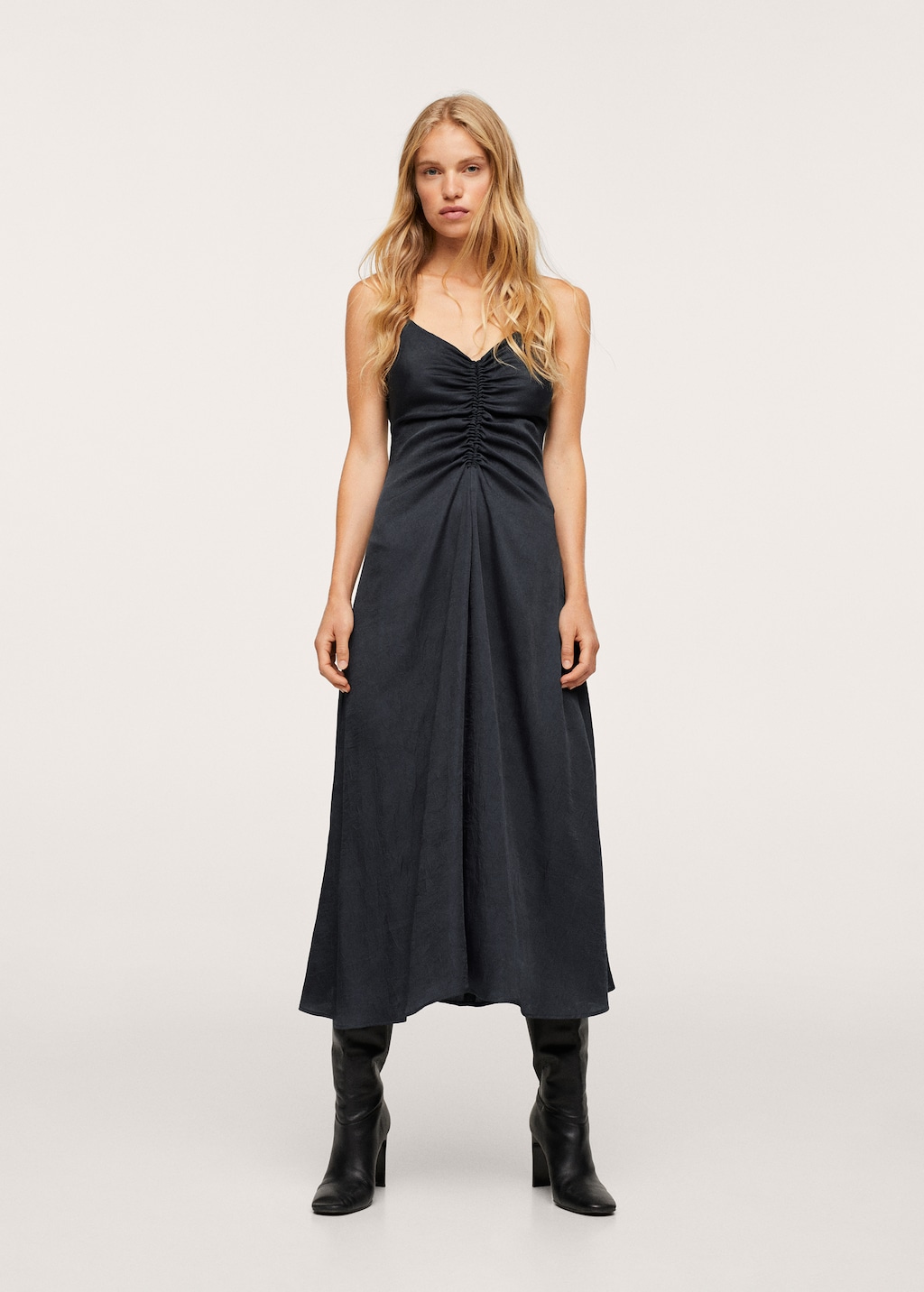 Gathered neckline dress - Medium plane