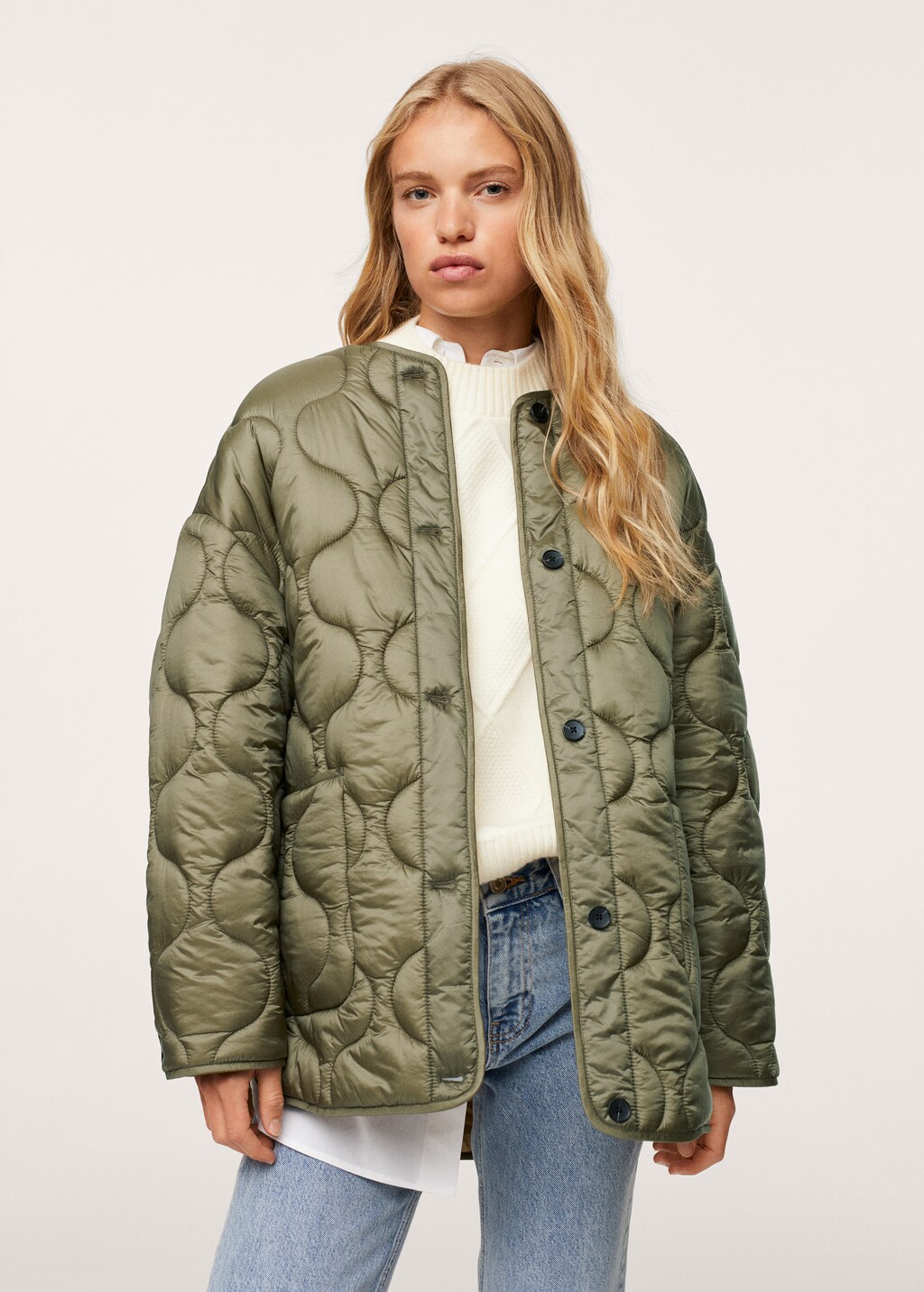 Satin quilted jacket - Medium plane