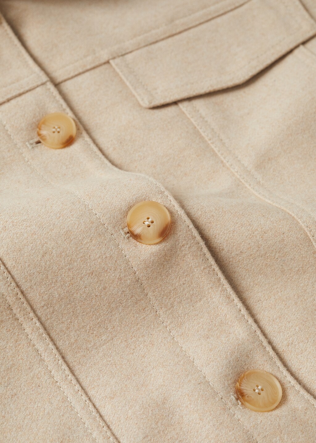 Buttoned wool jacket - Details of the article 8