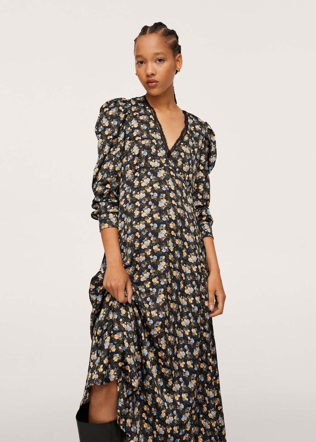 Flowy printed dress - Medium plane