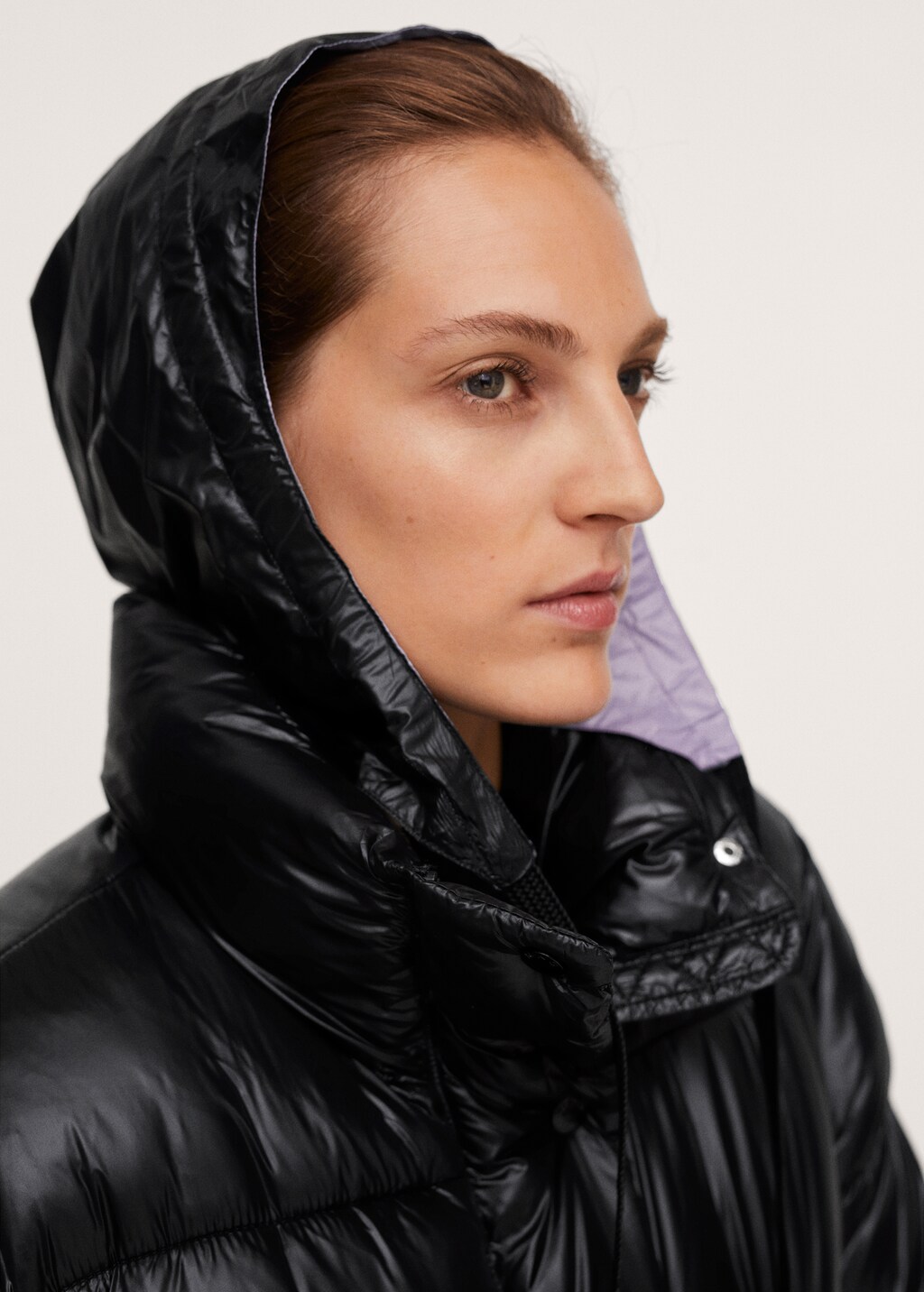 Hood quilted coat - Details of the article 1